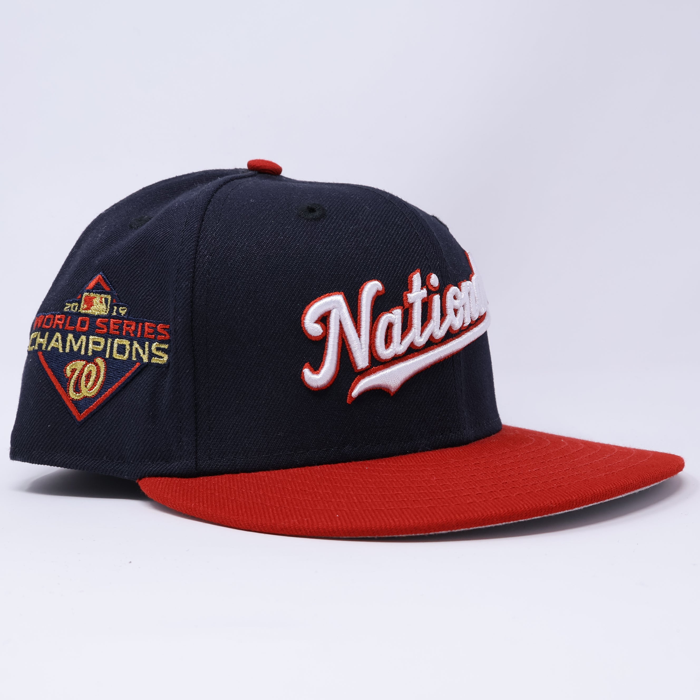 USED 1/8 Navy Washington Nationals 2019 World Series 59fifty New Era Fitted Hat Cap