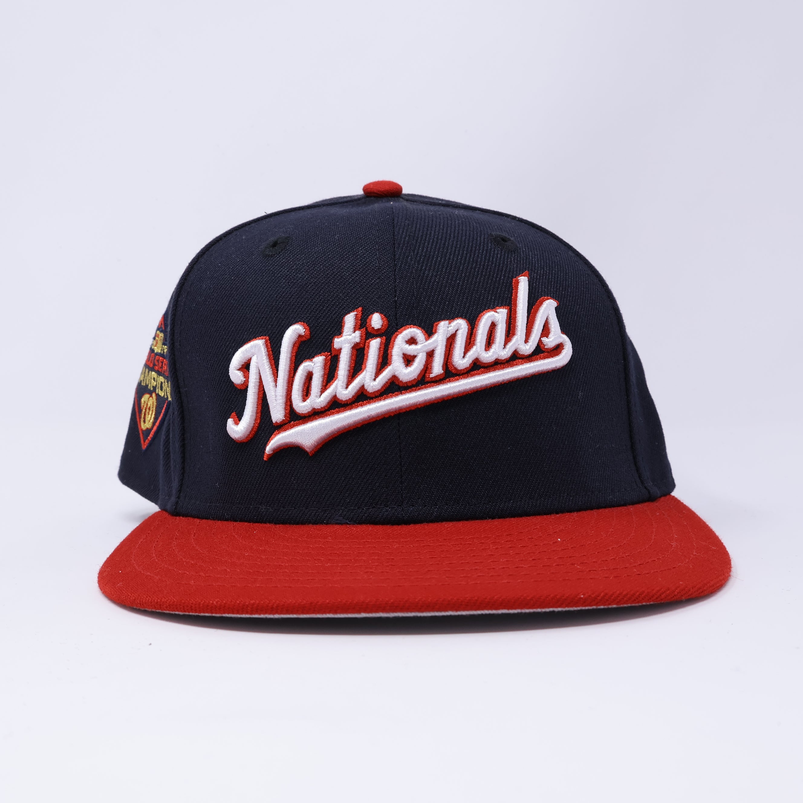 USED 1/8 Navy Washington Nationals 2019 World Series 59fifty New Era Fitted Hat Cap
