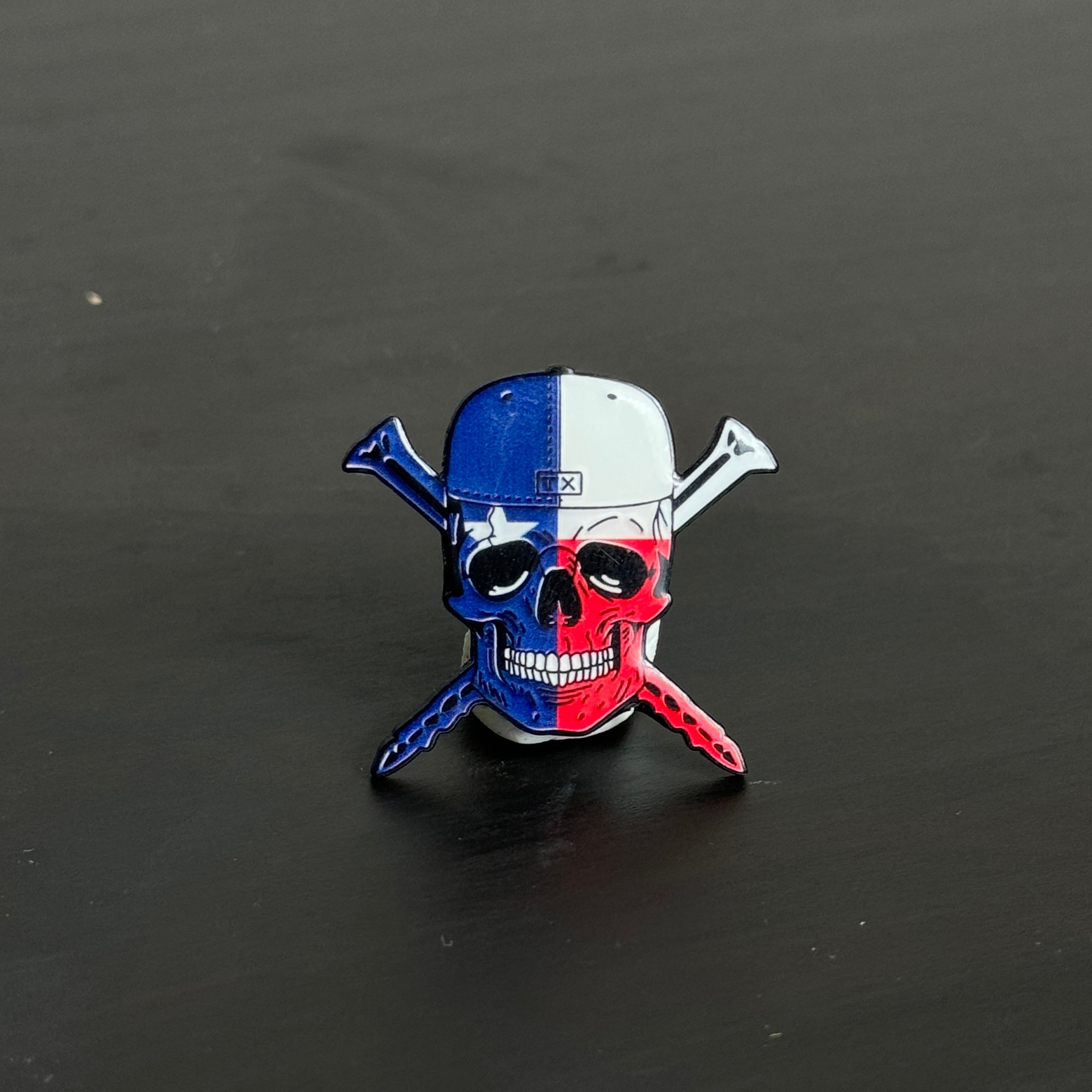 TxFitteds Skull Graphic Pin