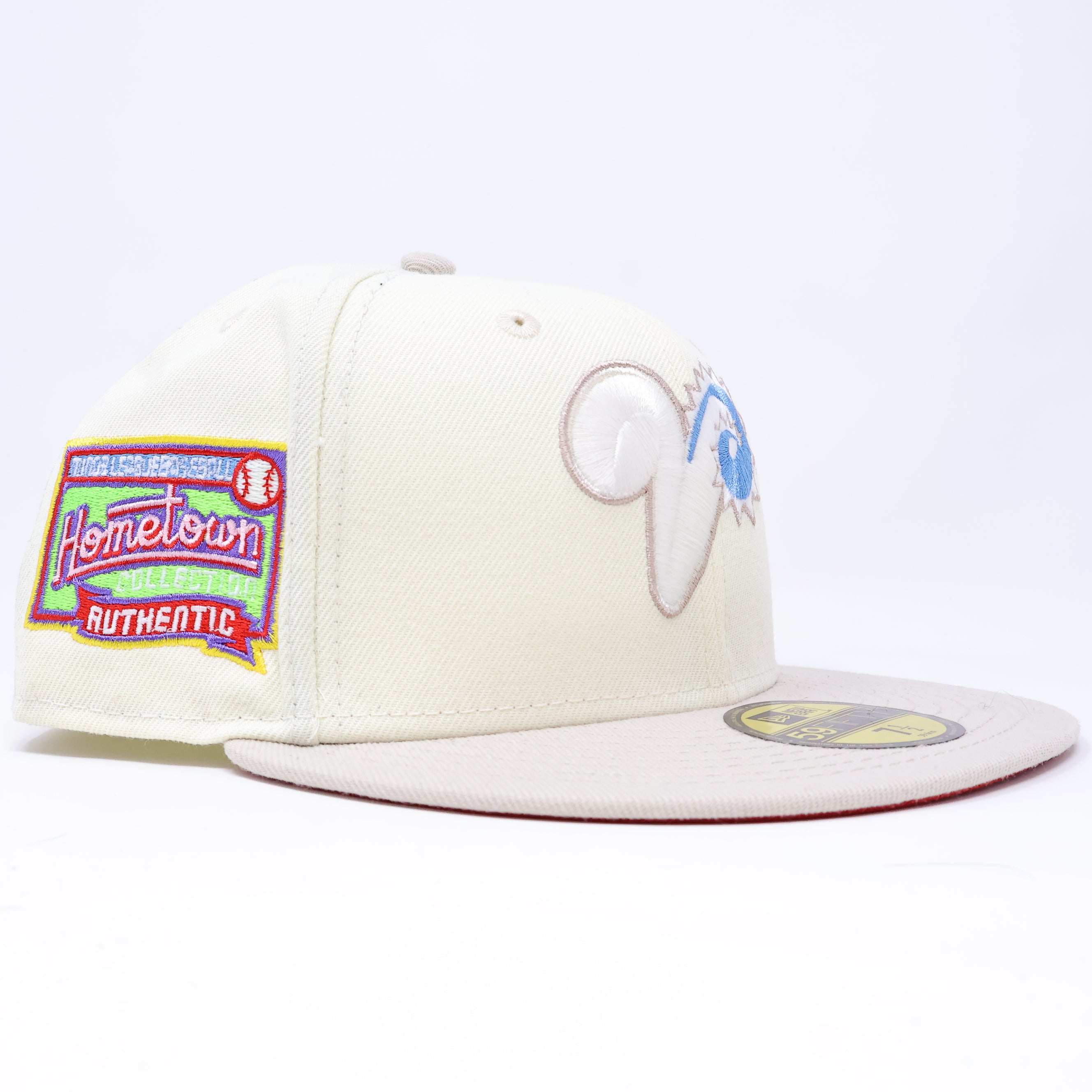 NWT 1/2 Chrome Visalia Oaks Hometown Collection 59fifty New Era Fitted Hat Cap