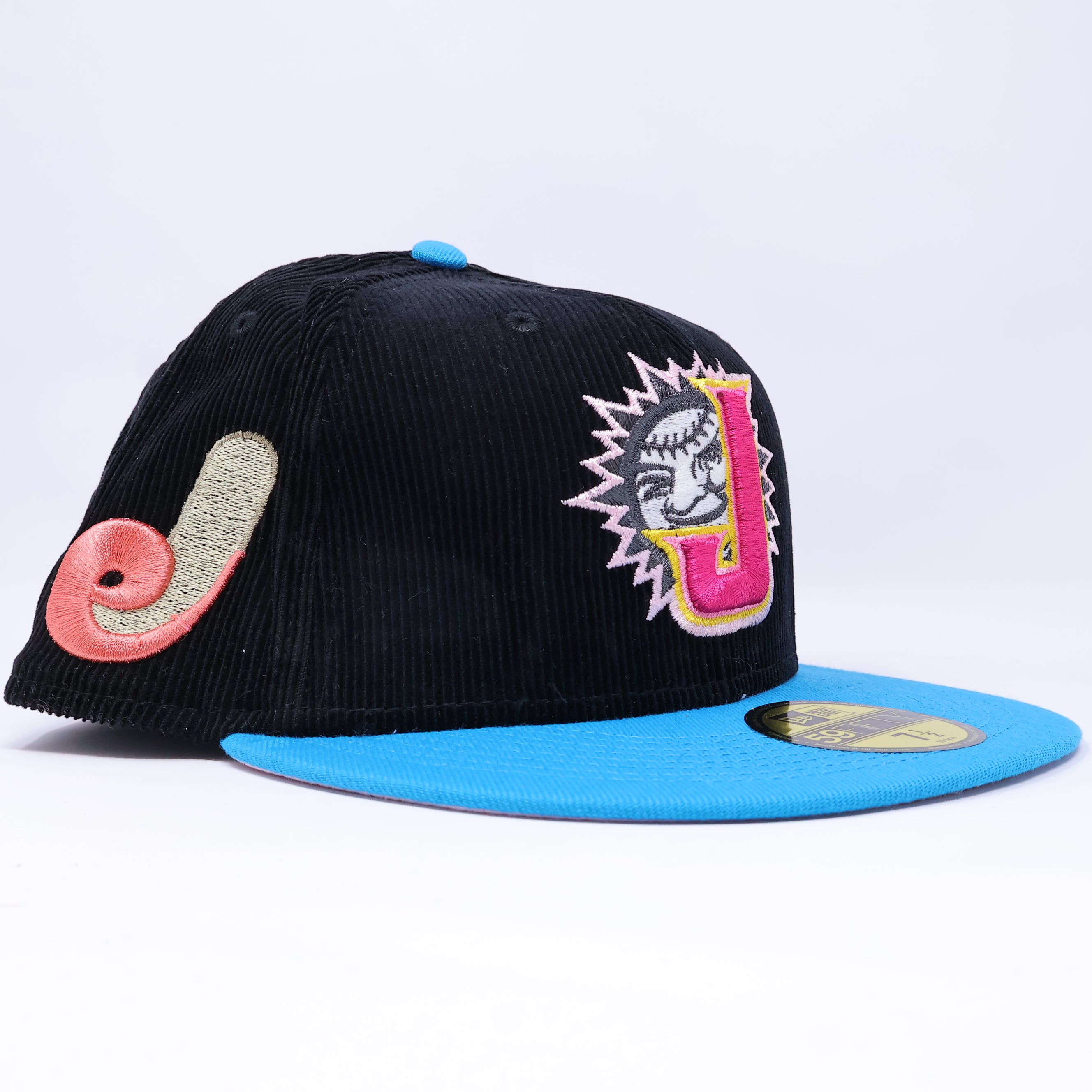 NWT 1/2 Black Jacksonville Suns J Logo 59fifty New Era Fitted Hat Cap