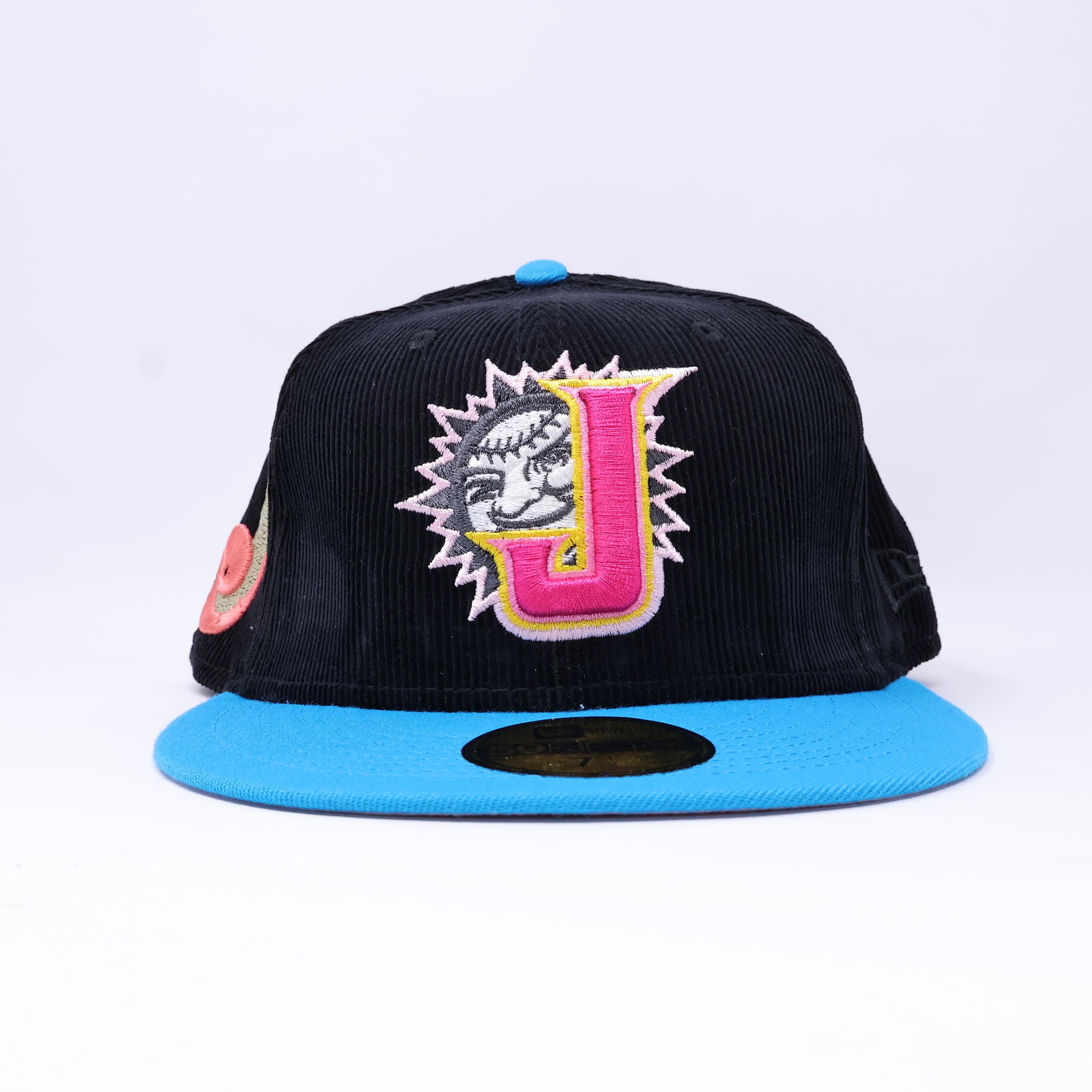 NWT 1/2 Black Jacksonville Suns J Logo 59fifty New Era Fitted Hat Cap