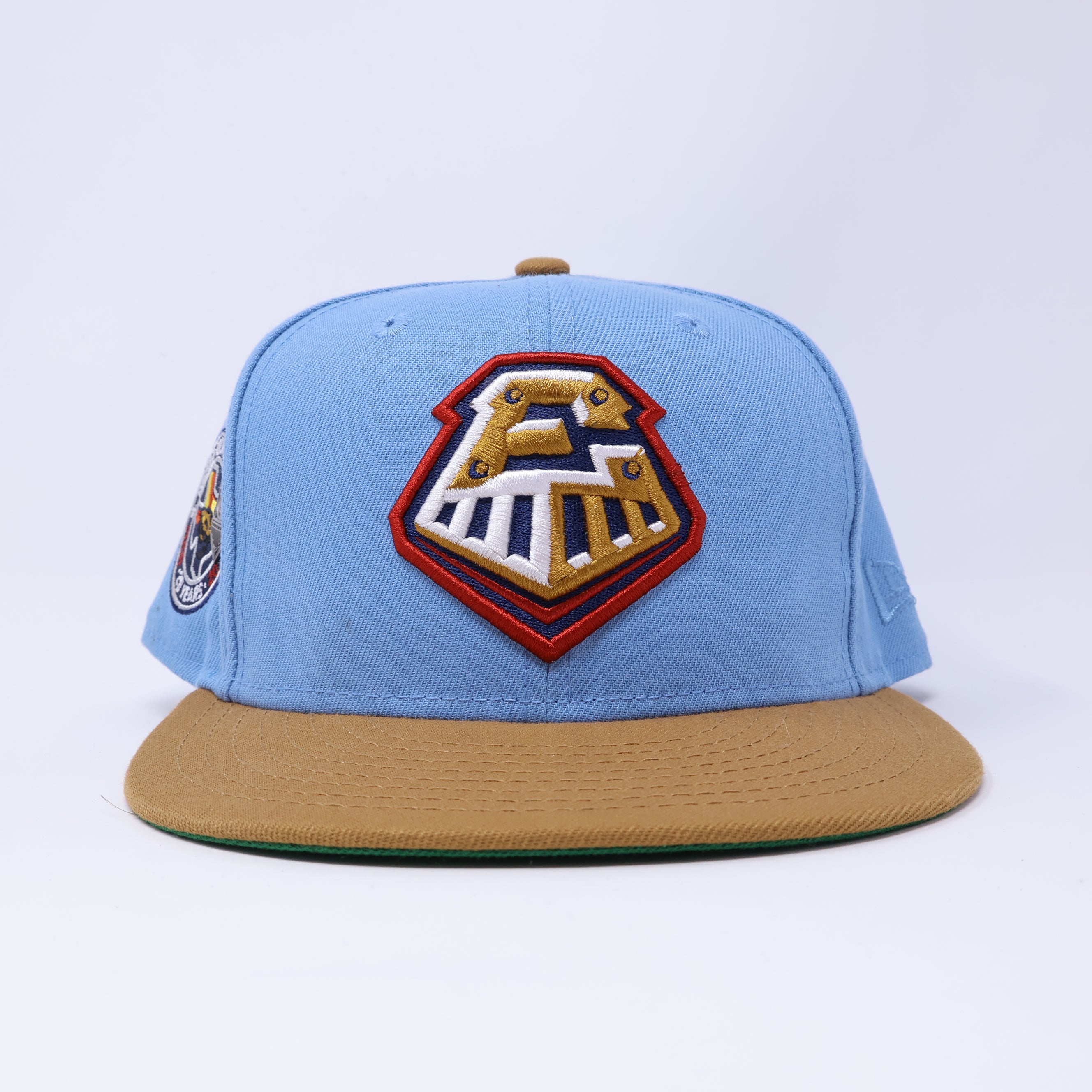 USED 1/2 Blue Round Rock Express Minor League 20 Years Game 59fifty New Era Fitted Hat Cap