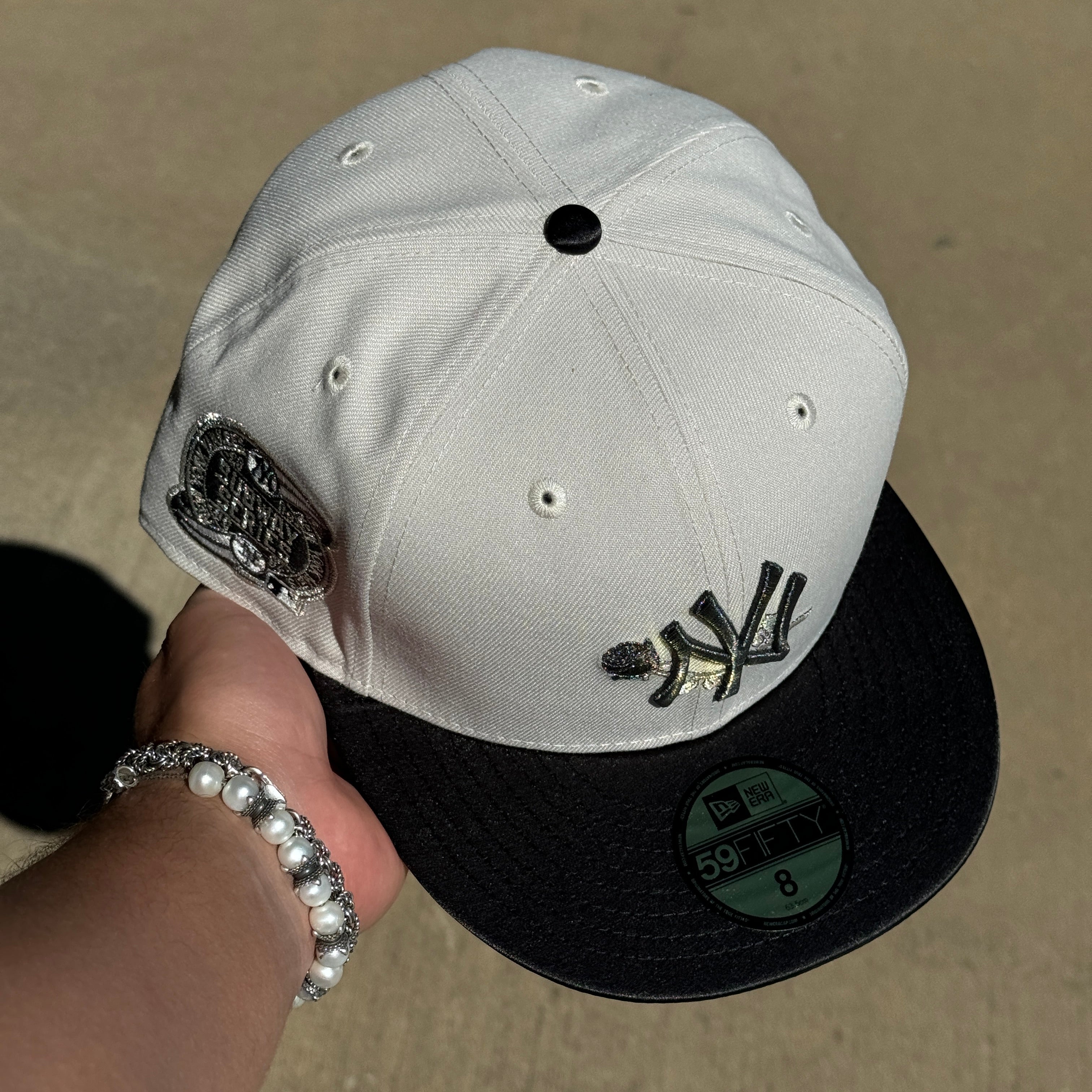 NEW Stone New York Yankees Rose Subway Series 59fifty New Era Fitted Hat Cap