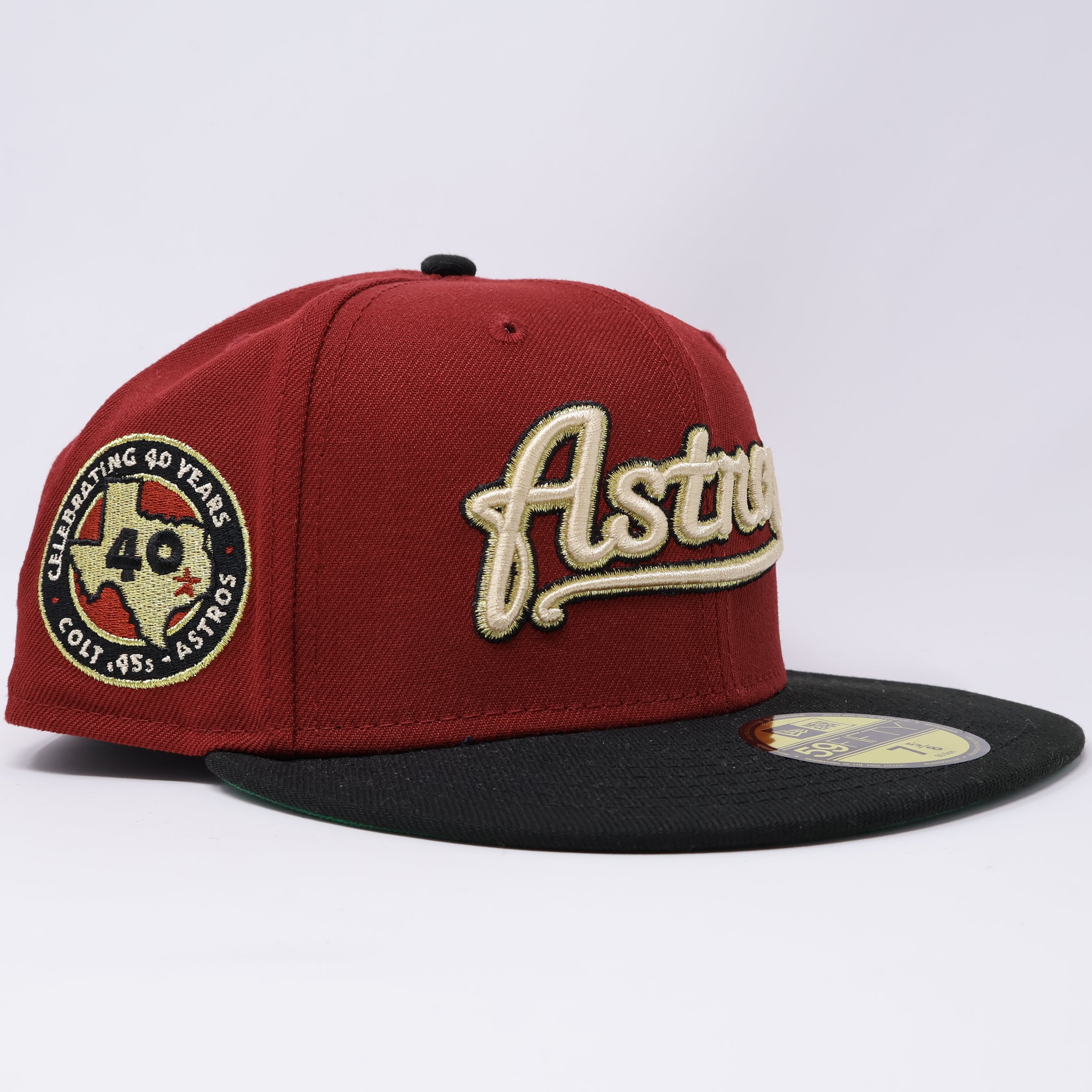 NWT Red Houston Astros Celebrating 40 Years 59fifty New Era Fitted Hat Cap