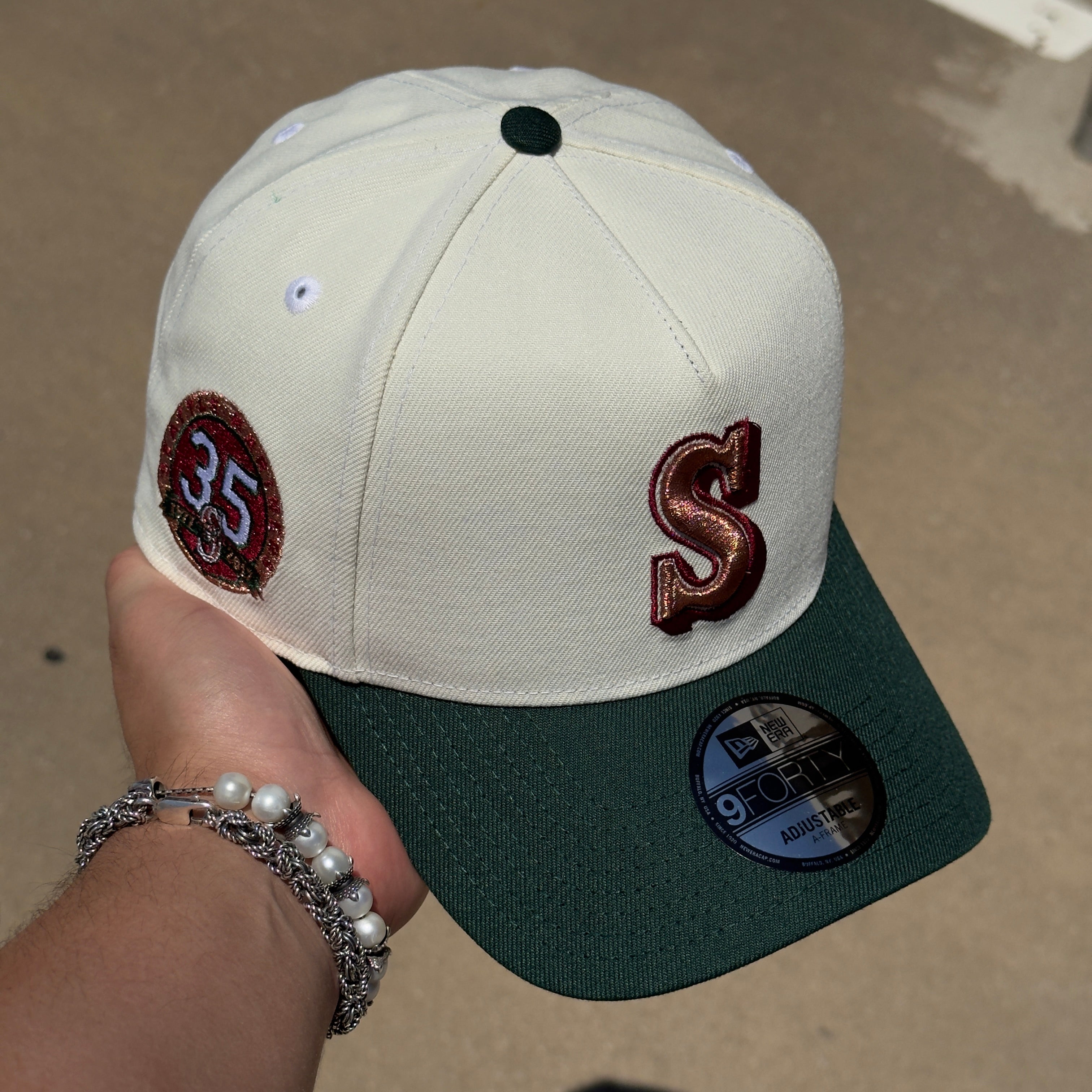 NEW Chrome Seattle Mariners 35th Anniver New Era 9Fifty Adjustable One Size A-Frame