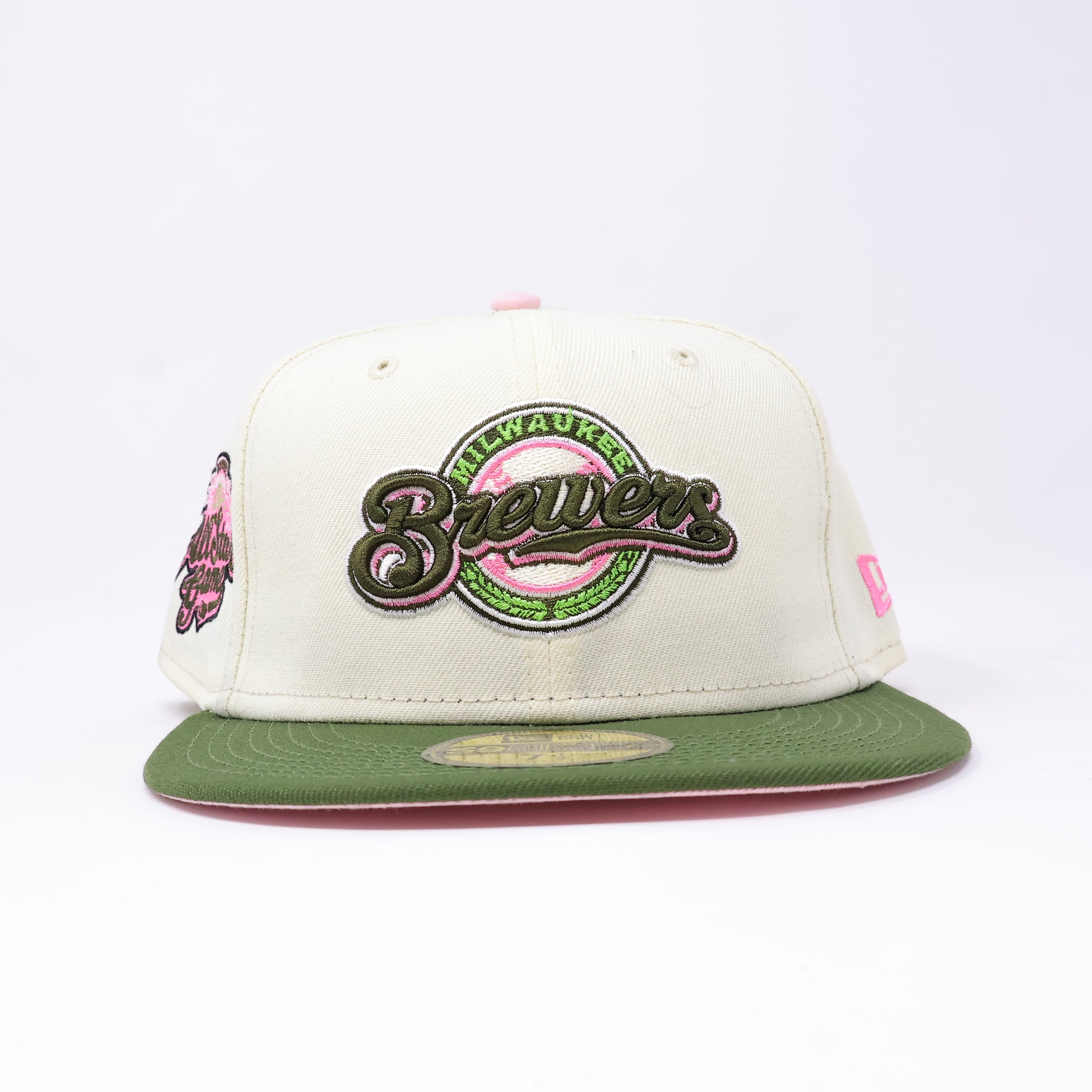 NWT 1/2 Cream Milwaukee Brewers All Star Game 59FIFTY New Era Fitted Hat Cap