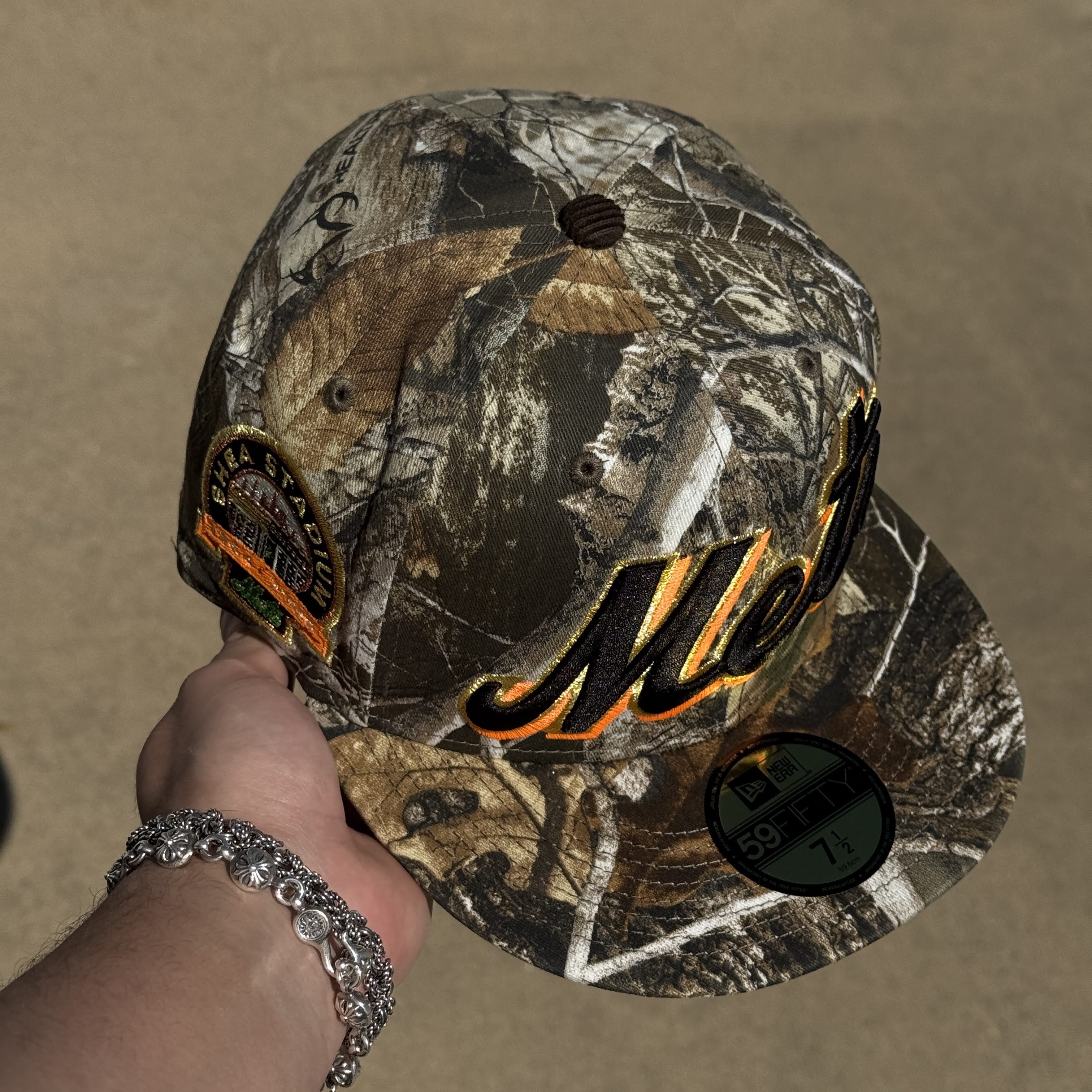 NWT 1/2 Camo Realtree New York Mets Shea Stadium 59fifty New Era Fitted Hat Cap