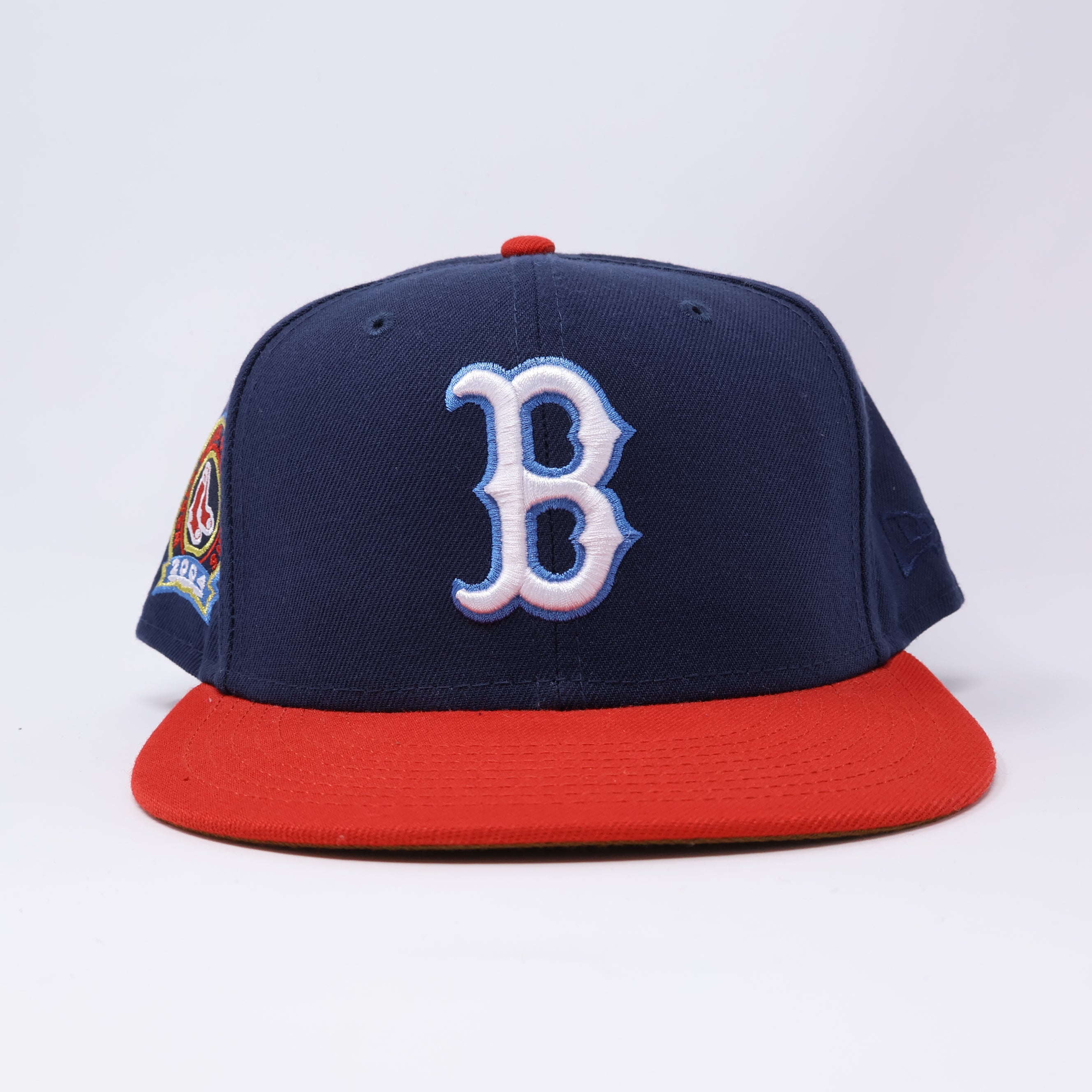 USED 3/4 Navy Boston Red Sox 2004 World Series 59fifty New Era Fitted Hat Cap