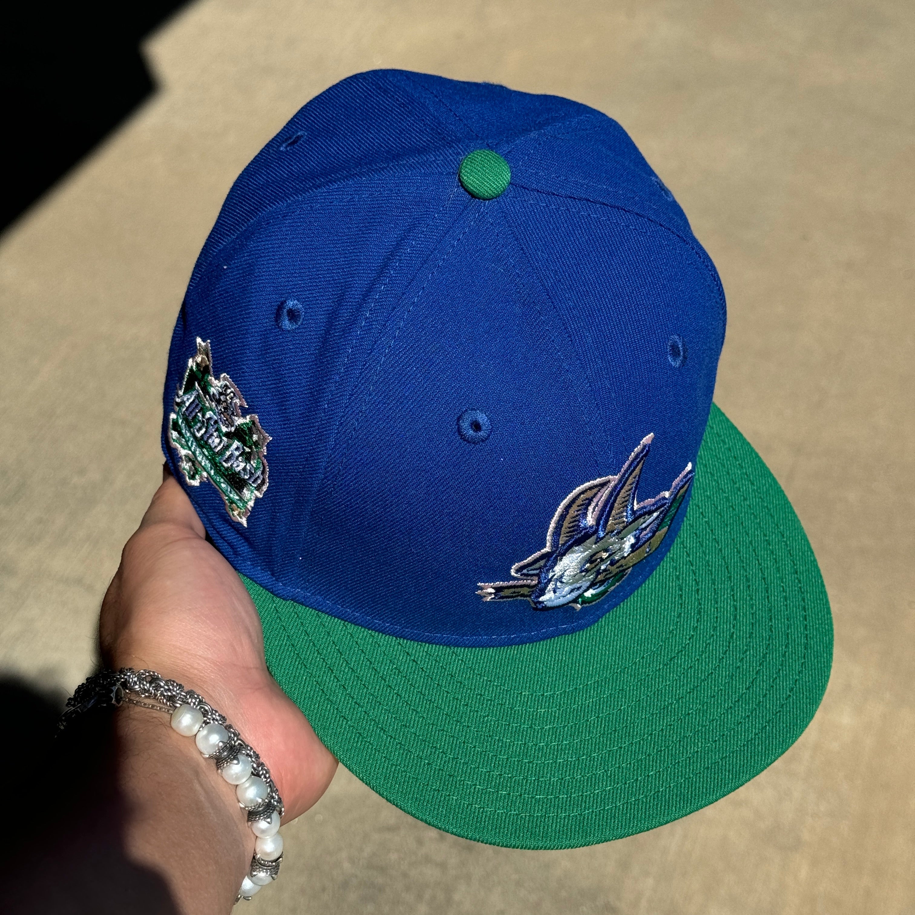 USED 1/8 Blue Hartford Yard Goats Minor League 59fifty New Era Fitted Hat Cap