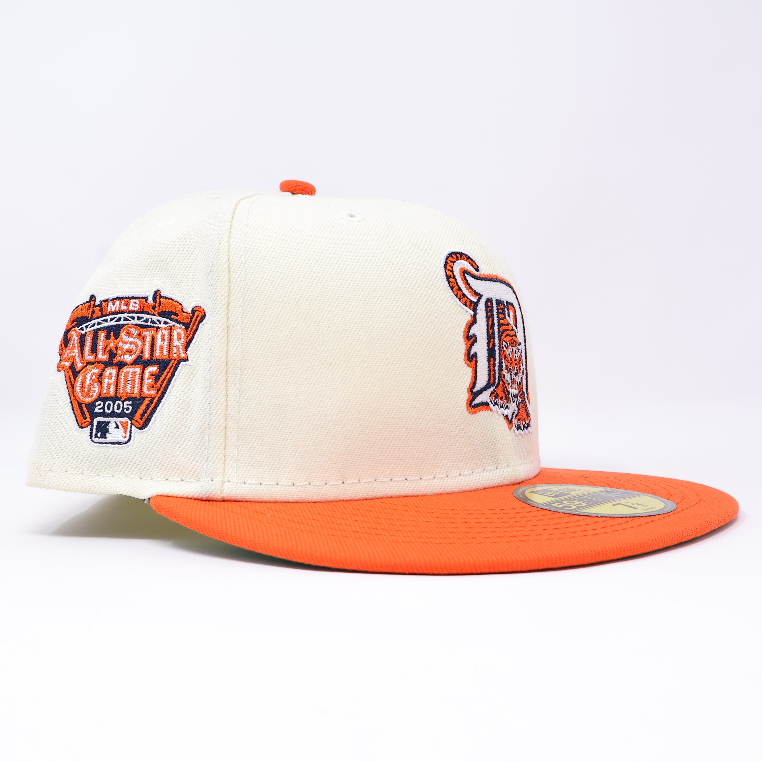 NWT 1/2 Cream Detroit Tigers 2005 All Star Game 59FIFTY New Era Fitted Hat Cap