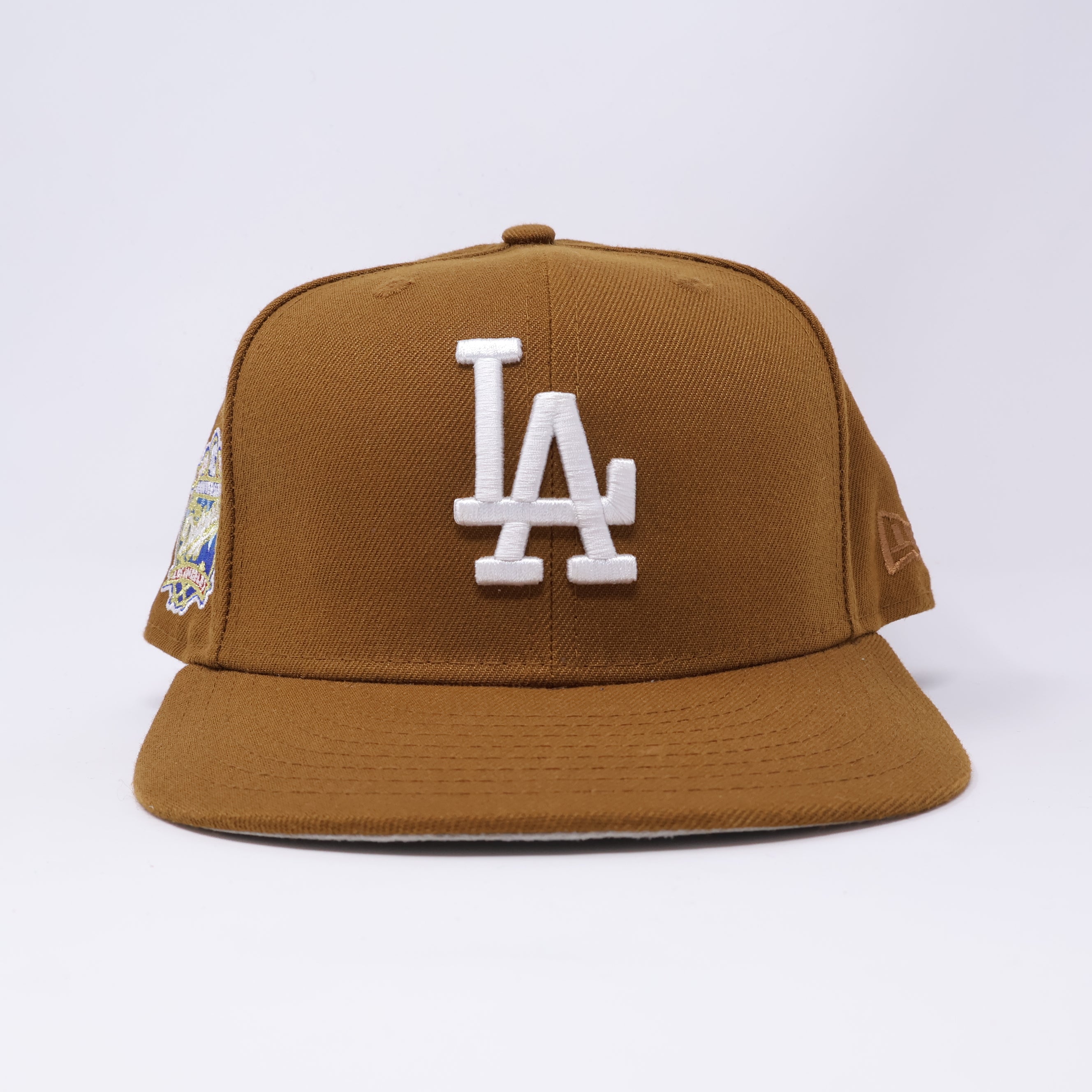 USED 5/8 Brown Los Angeles Dodgers 40th Anniversary 59fifty New Era Fitted Hat Cap