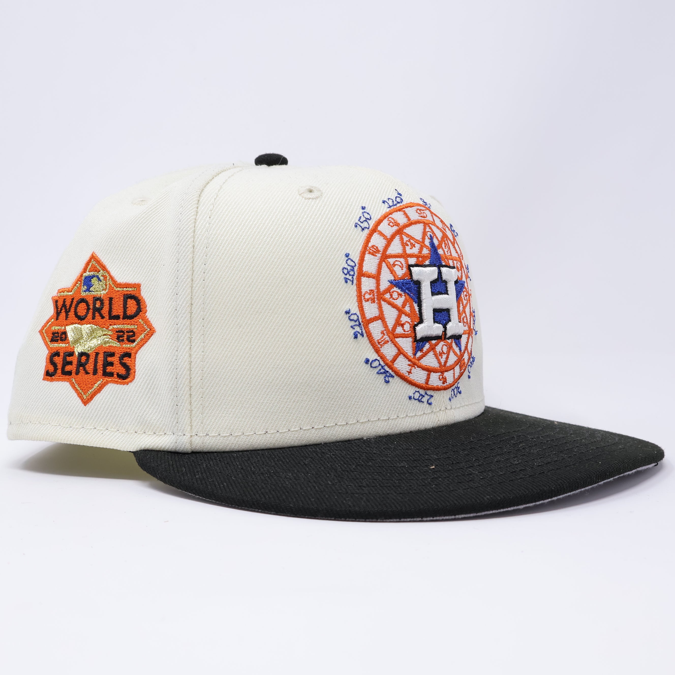 USED 5/8 Chrome Houston Astros 2022 World Series 59fifty New Era Fitted Hat Cap