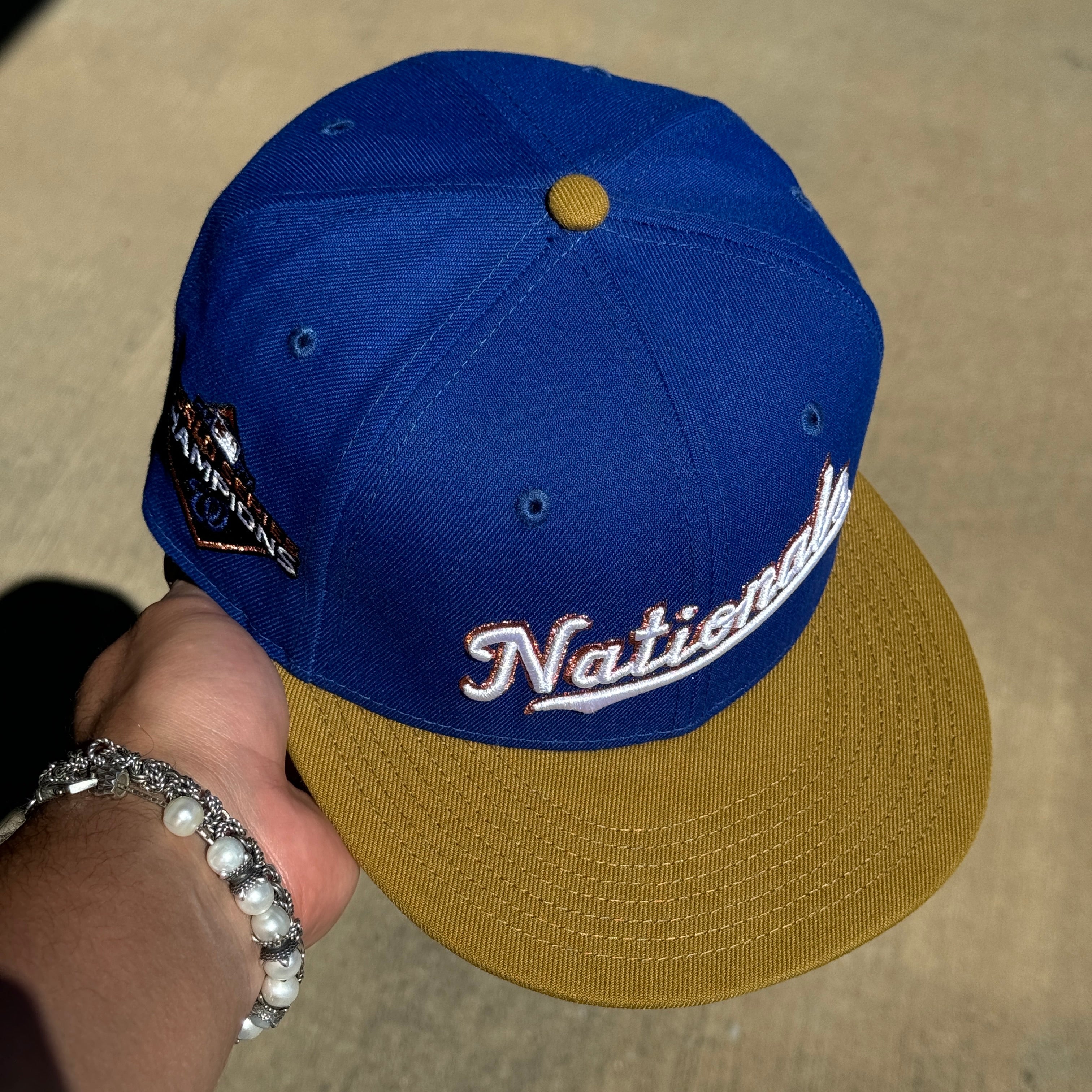 USED 1/8 Blue Washington Nationals World Series Champs 59fifty New Era Fitted Hat Cap