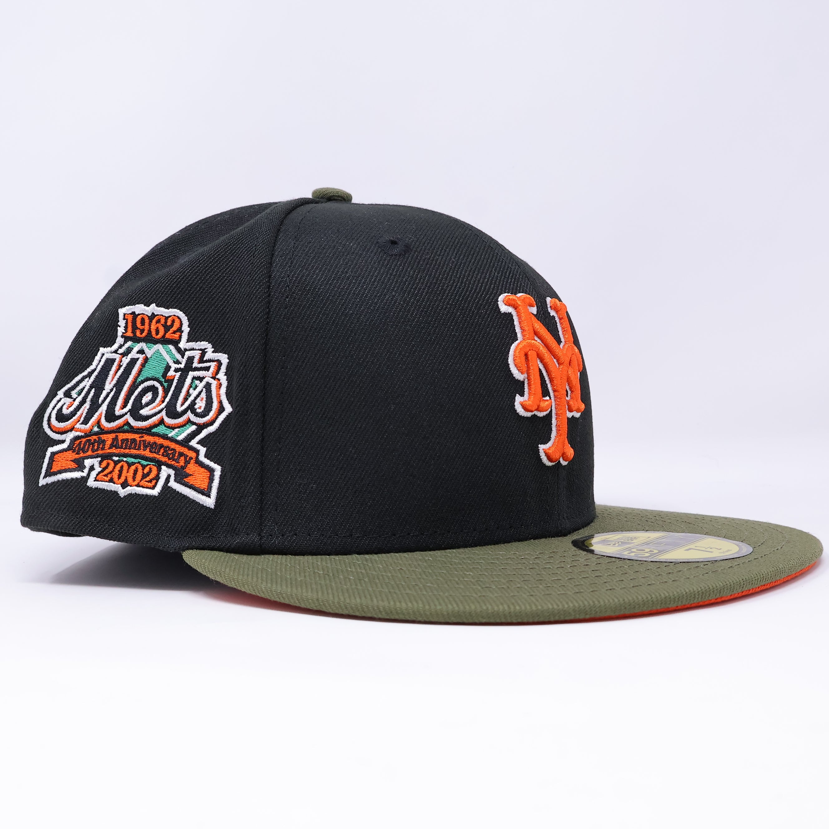 NWT 1/2 Black New York Mets 40th Anniversary 59FIFTY New Era Fitted Hat Cap