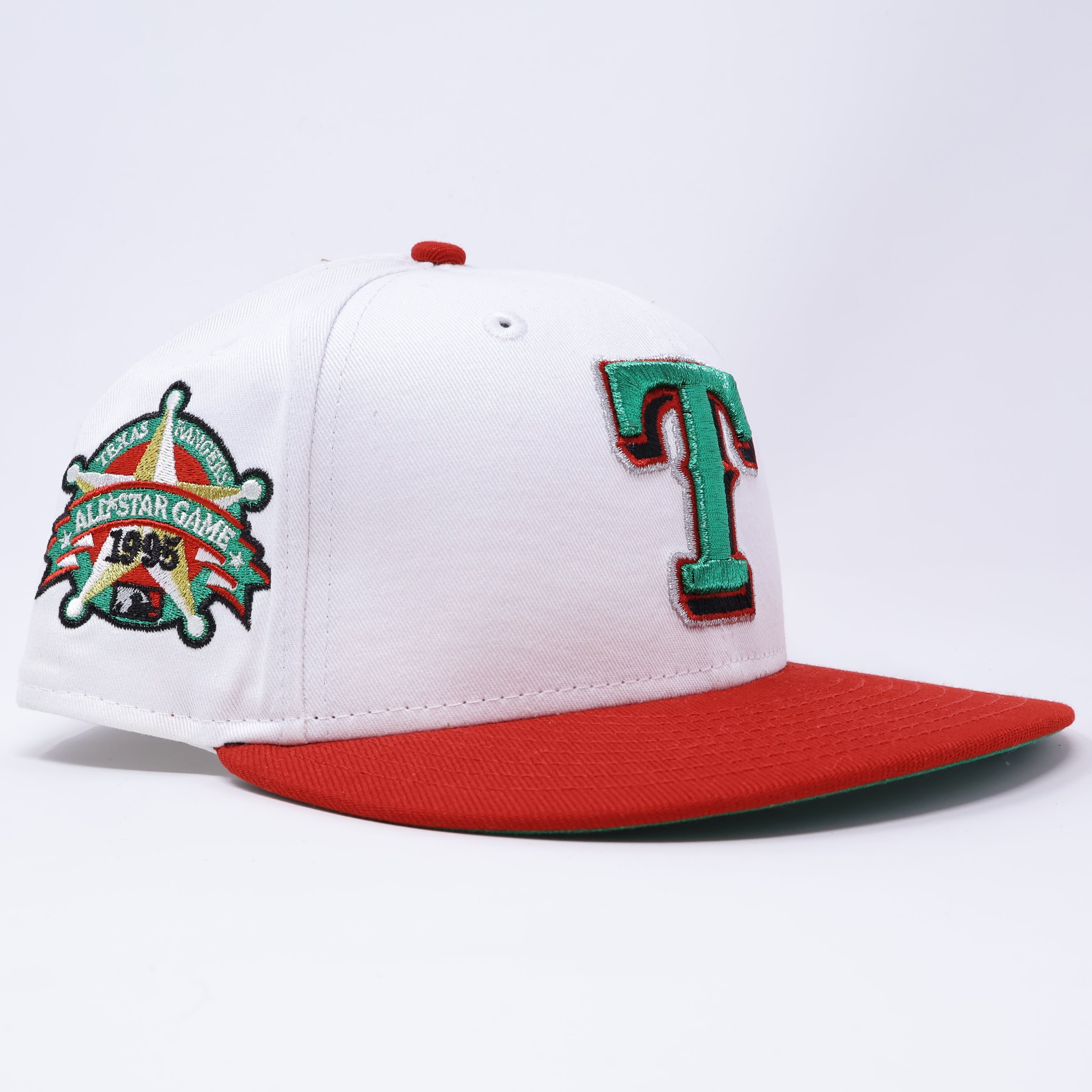 USED 1/8 White Dallas Texas Rangers 1995 All Star Game 59fifty New Era Fitted Hat Cap