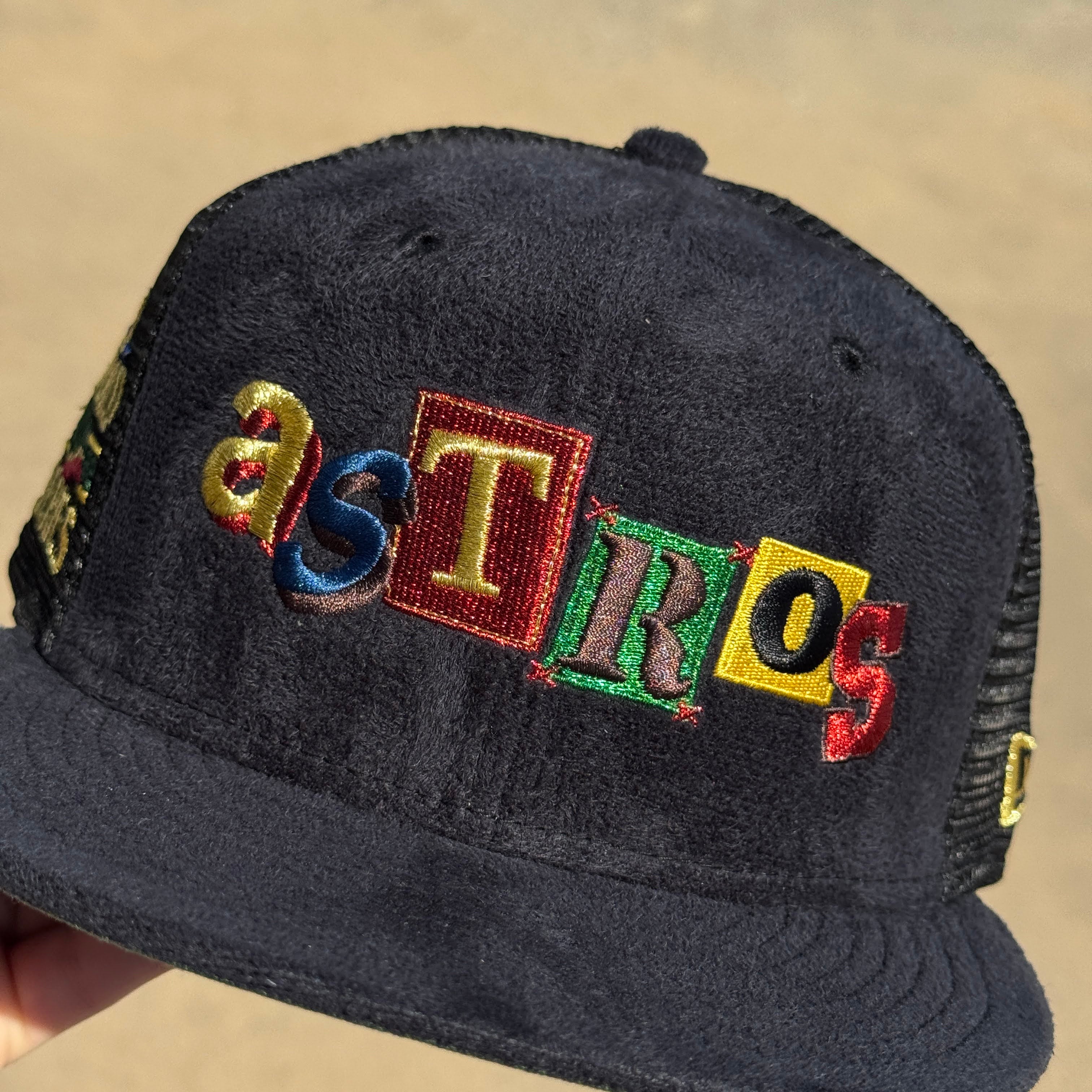 NWT 1/2 Black Houston Astros 2022 World Series 59fifty New Era Fitted Hat Cap