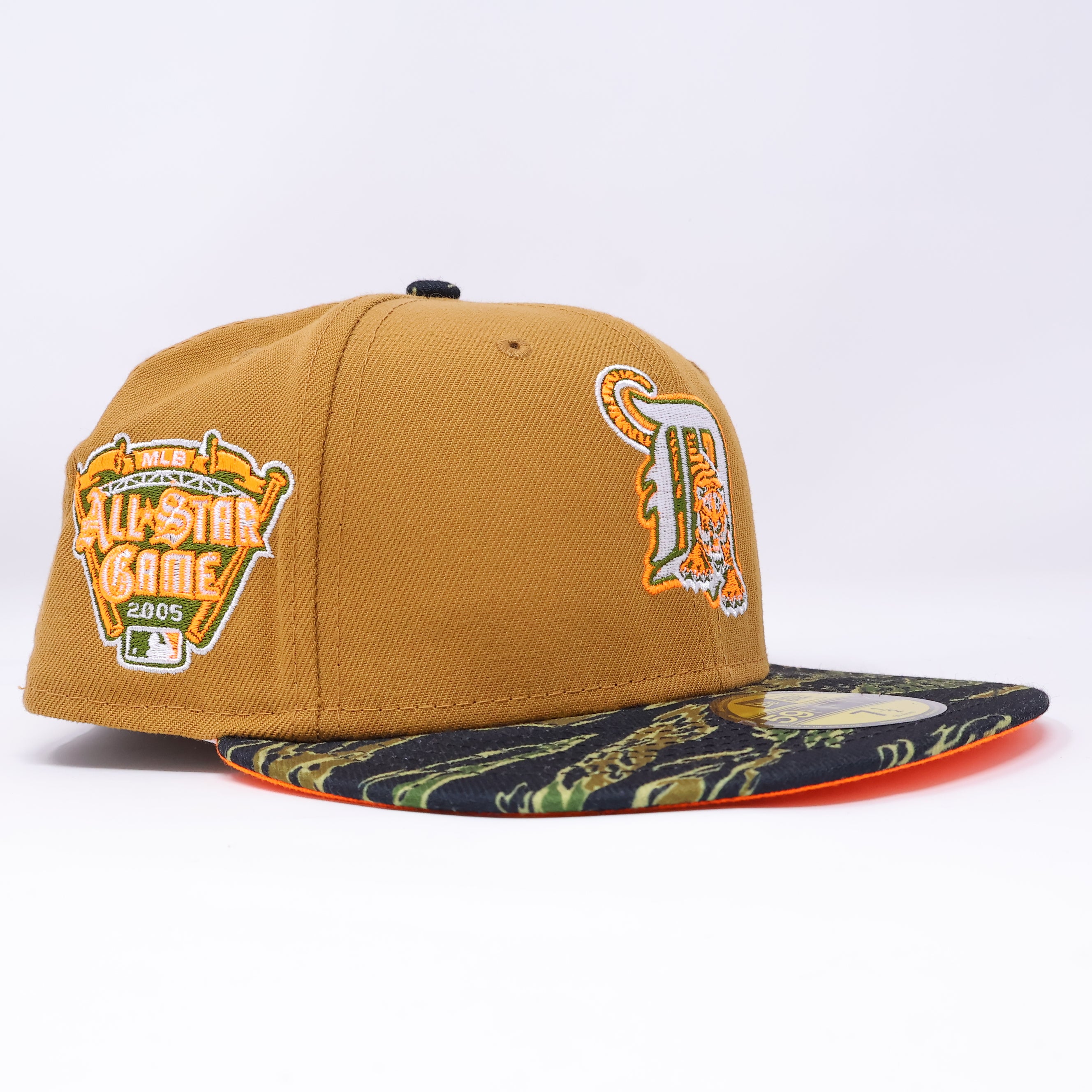 NWT 1/2 Tan Detroit Tigers 2005 All Star Game 59FIFTY New Era Fitted Hat Cap