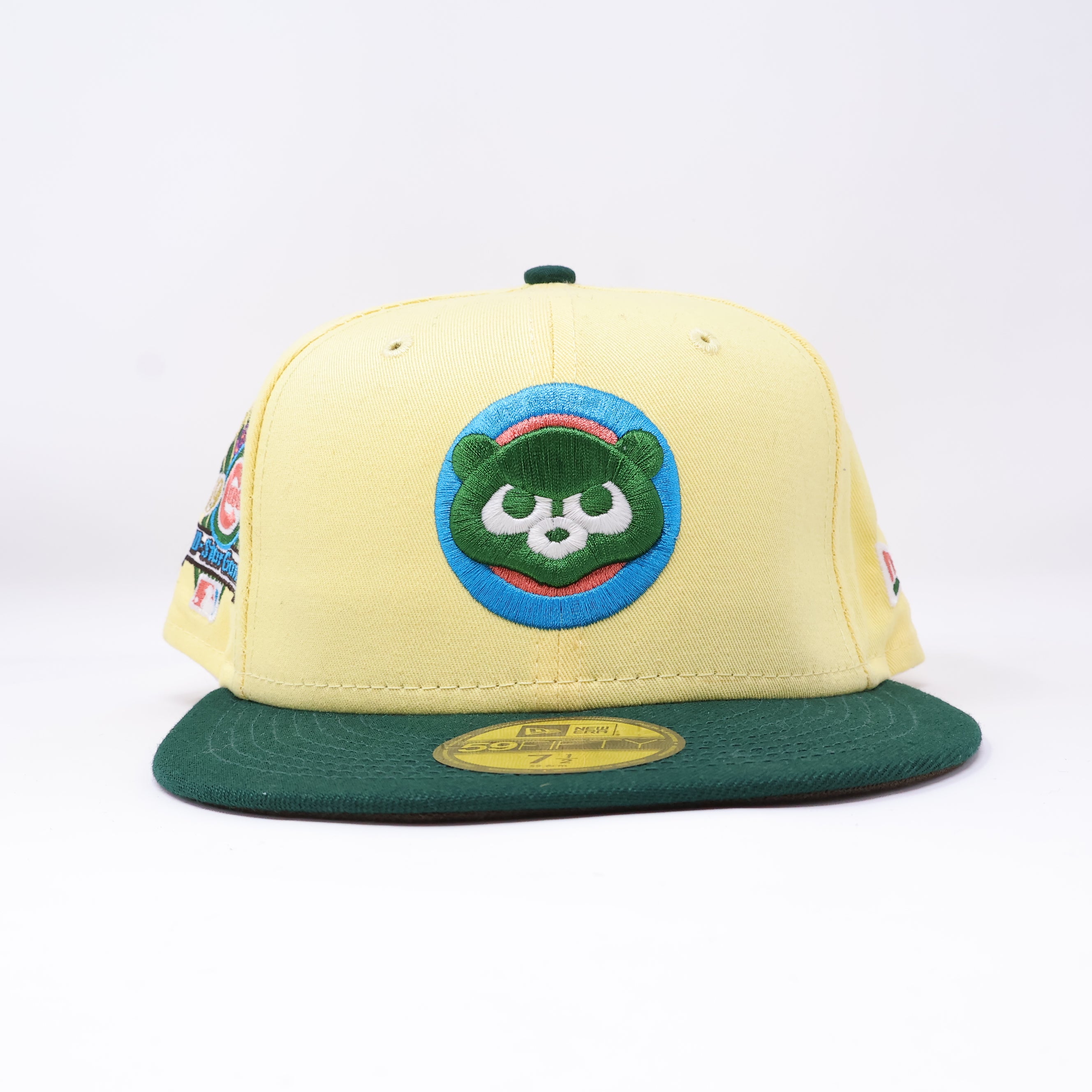 NWT 1/2 Yellow Chicago Cubs 1990 All Star Game 59FIFTY New Era Fitted Hat Cap