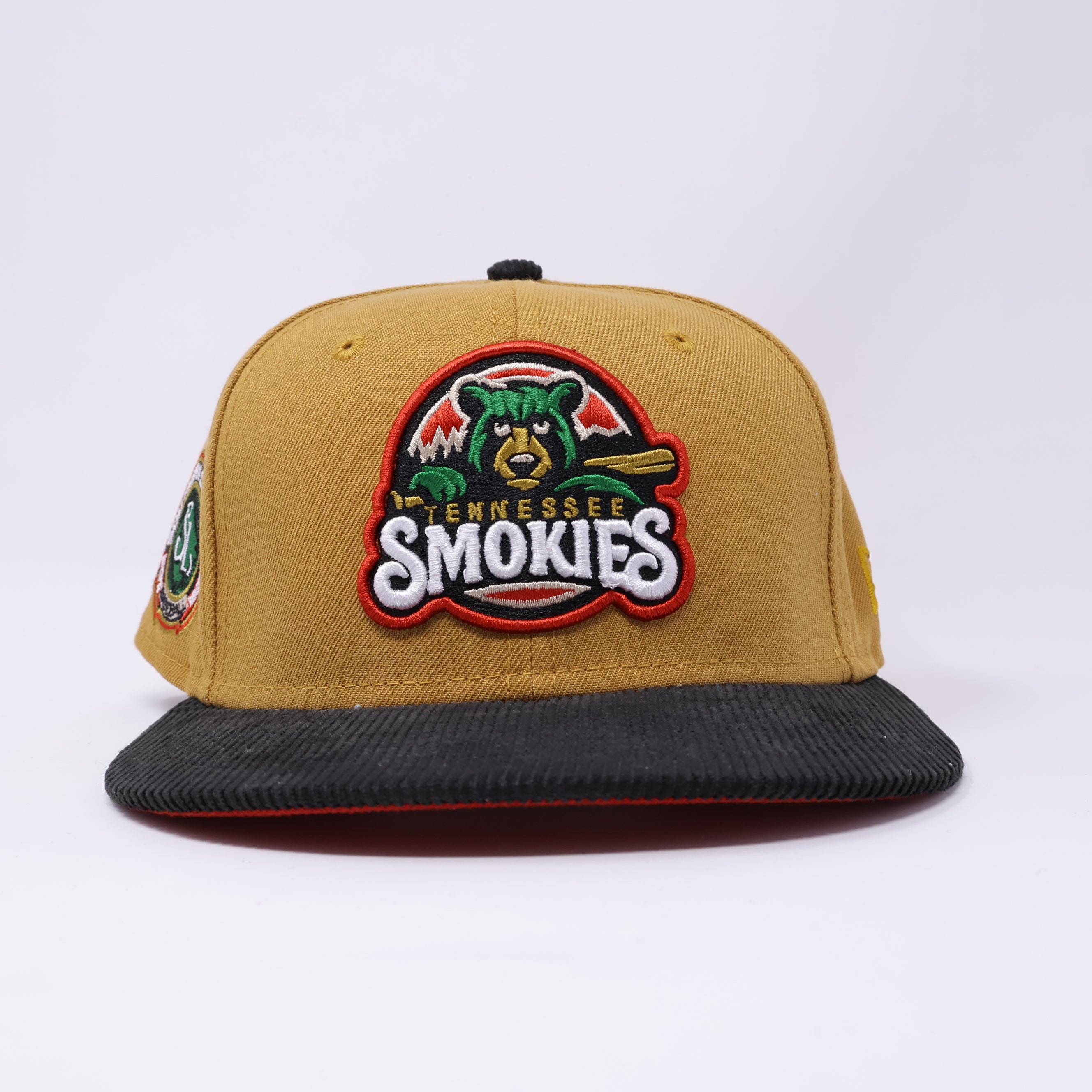 USED 1/8 Brown Tennessee Smokies Southern League 59fifty New Era Fitted Hat Cap