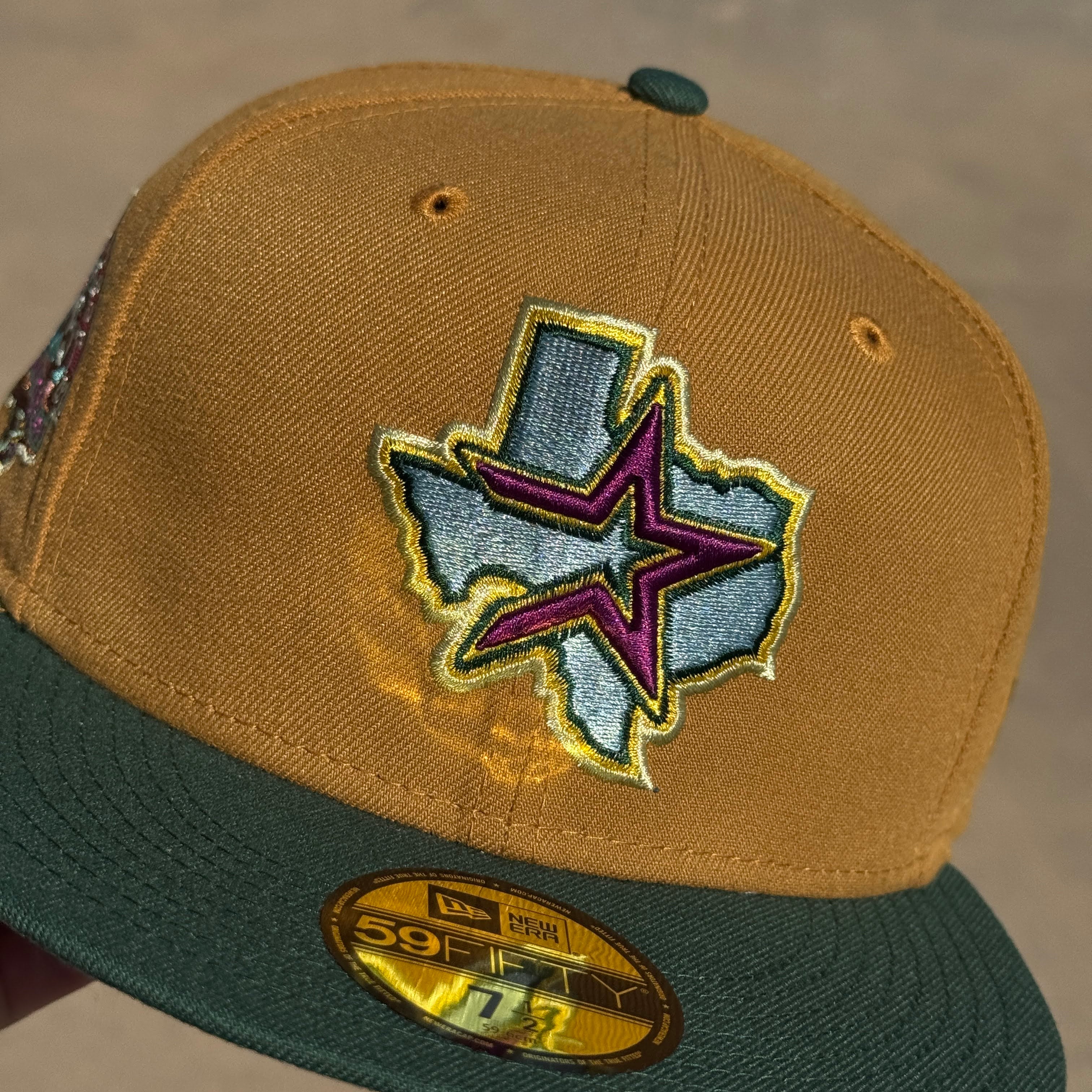 NWT 1/2 Brown Houston Astros 45th Anniverary 59fifty New Era Fitted Hat Cap