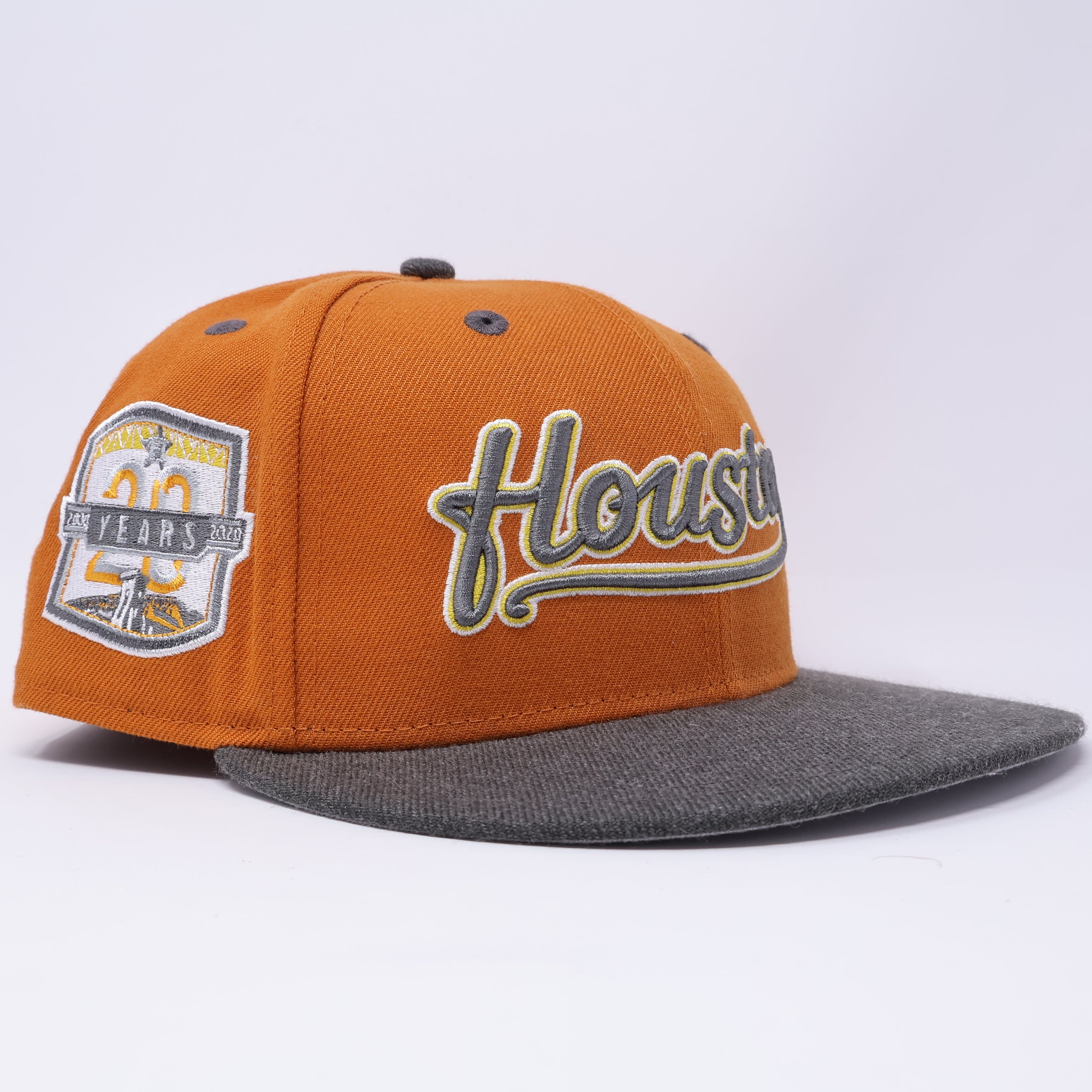 USED 5/8 Orange Houston Astros 20 Years 59fifty New Era Fitted Hat Cap