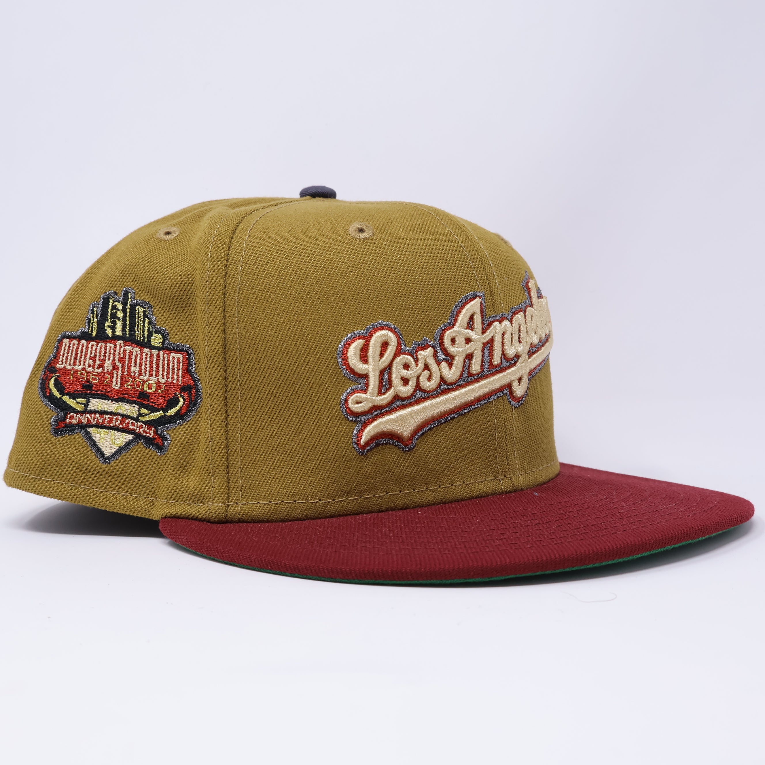 USED 3/4 Brown Los Angeles Dodgers 40th Anniversary 59fifty New Era Fitted Hat Cap