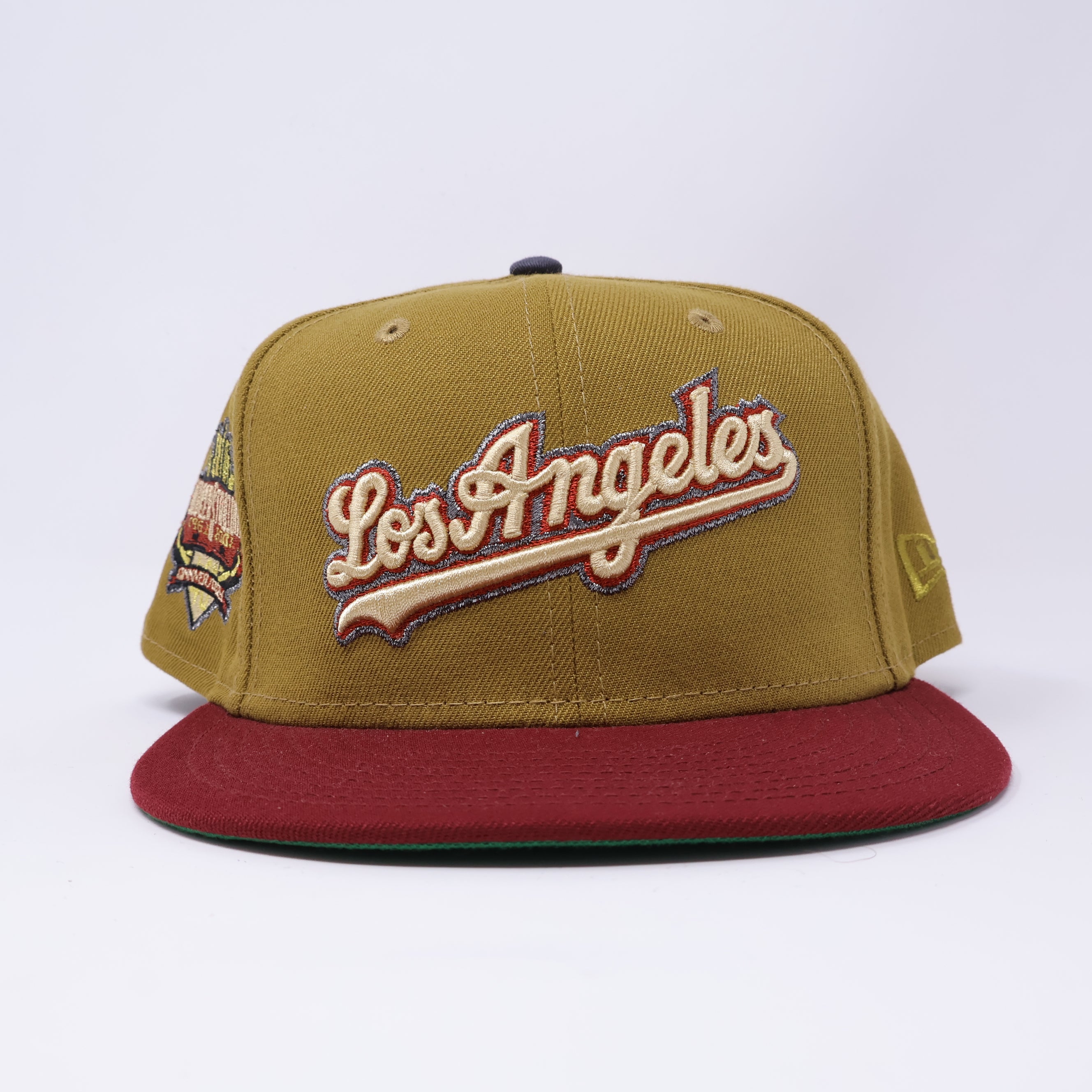 USED 3/4 Brown Los Angeles Dodgers 40th Anniversary 59fifty New Era Fitted Hat Cap