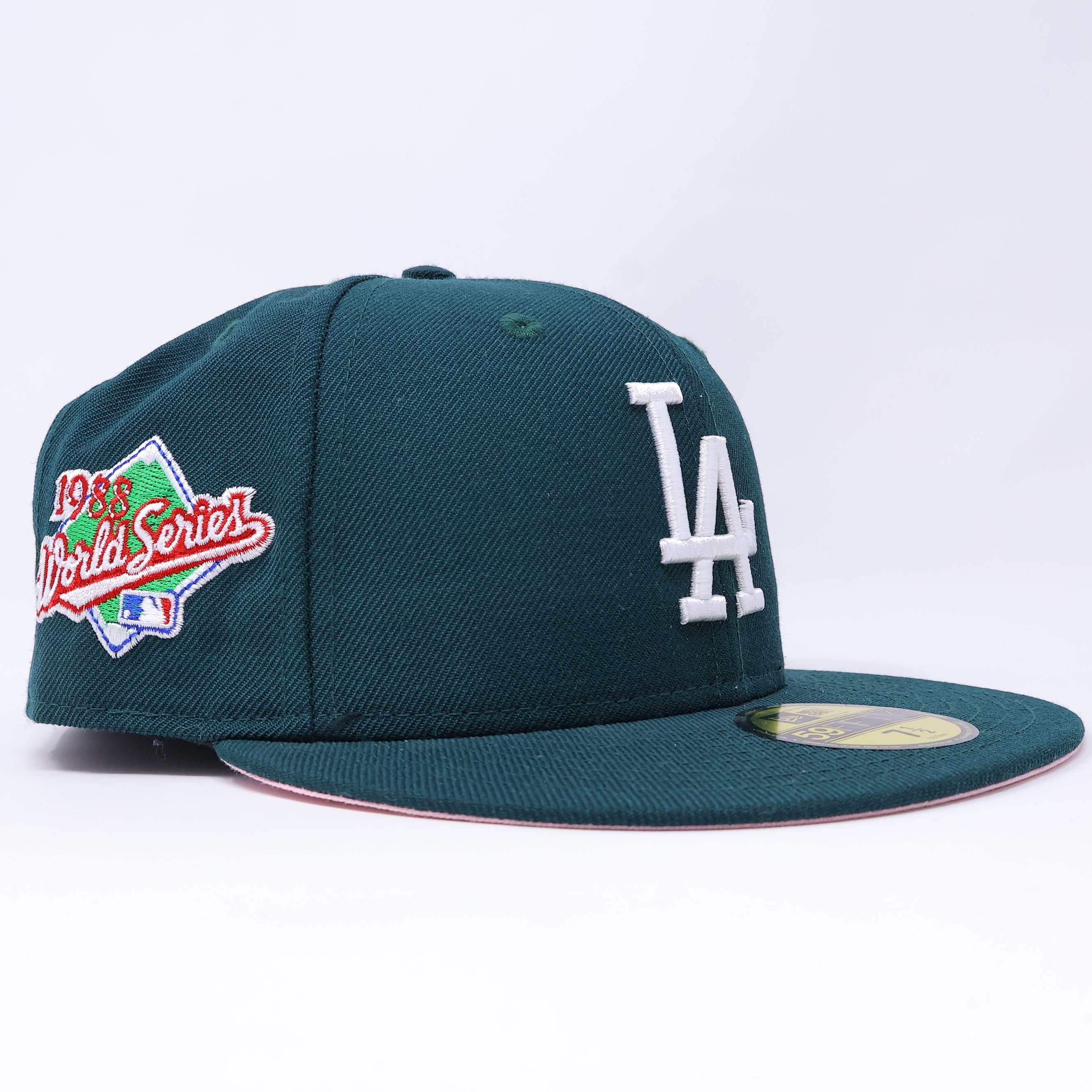 NWT 1/2 Green Los Angeles Dodgers 1988 World Series 59FIFTY New Era Fitted Hat Cap