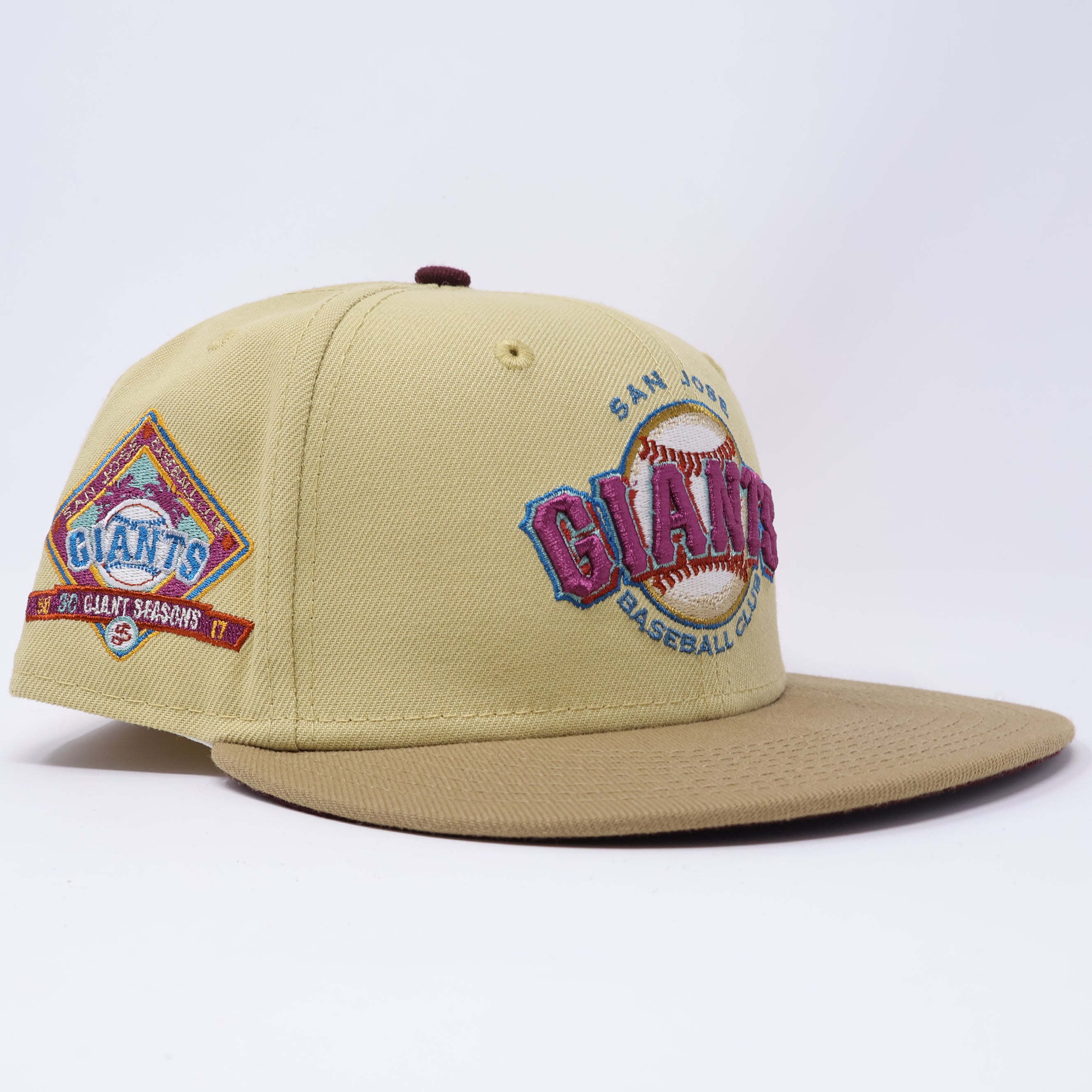 USED 1/8 Khaki San Jose Giants Minor League 59fifty New Era Fitted Hat Cap