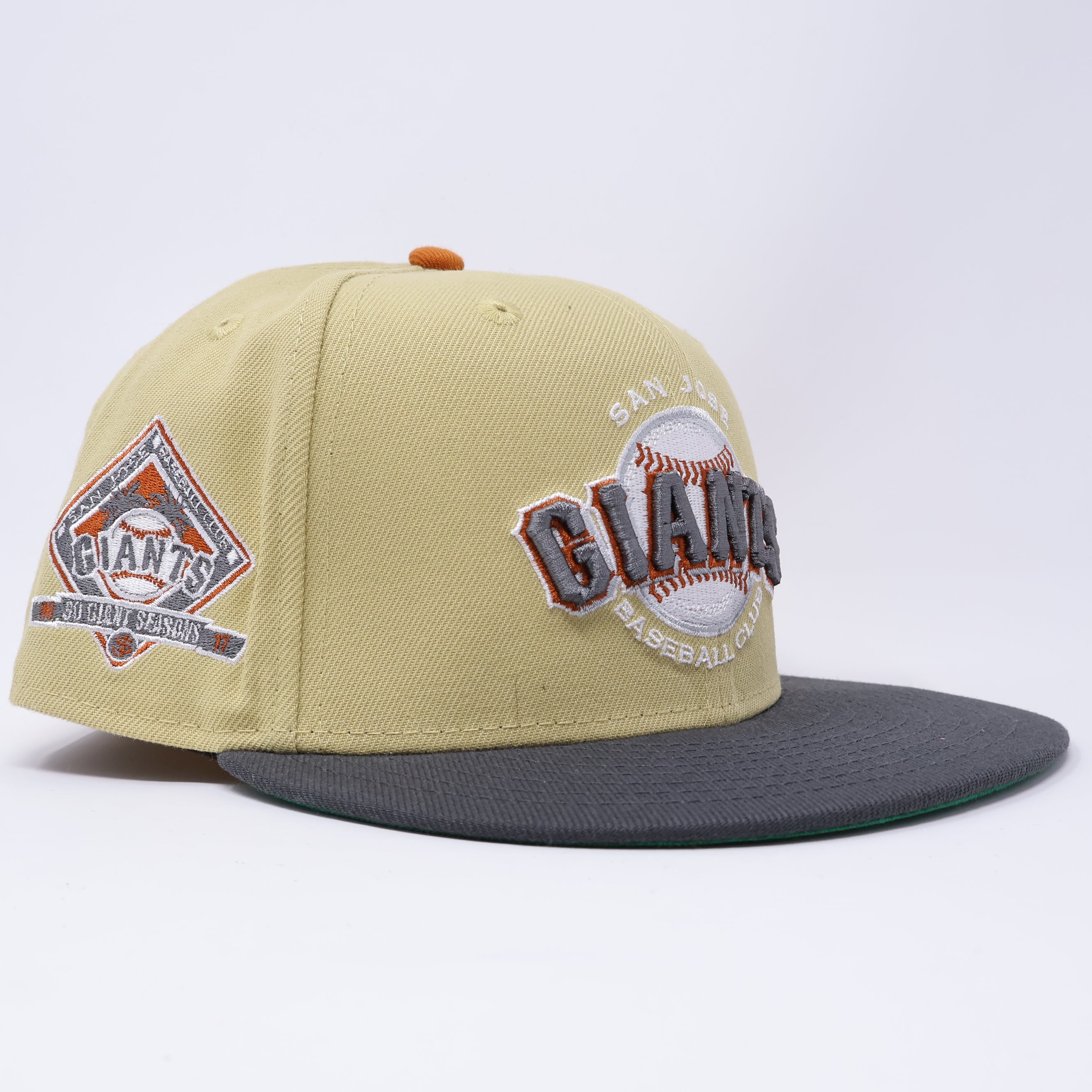 USED 1/8 Khaki San Jose Giants Minor League 59fifty New Era Fitted Hat Cap
