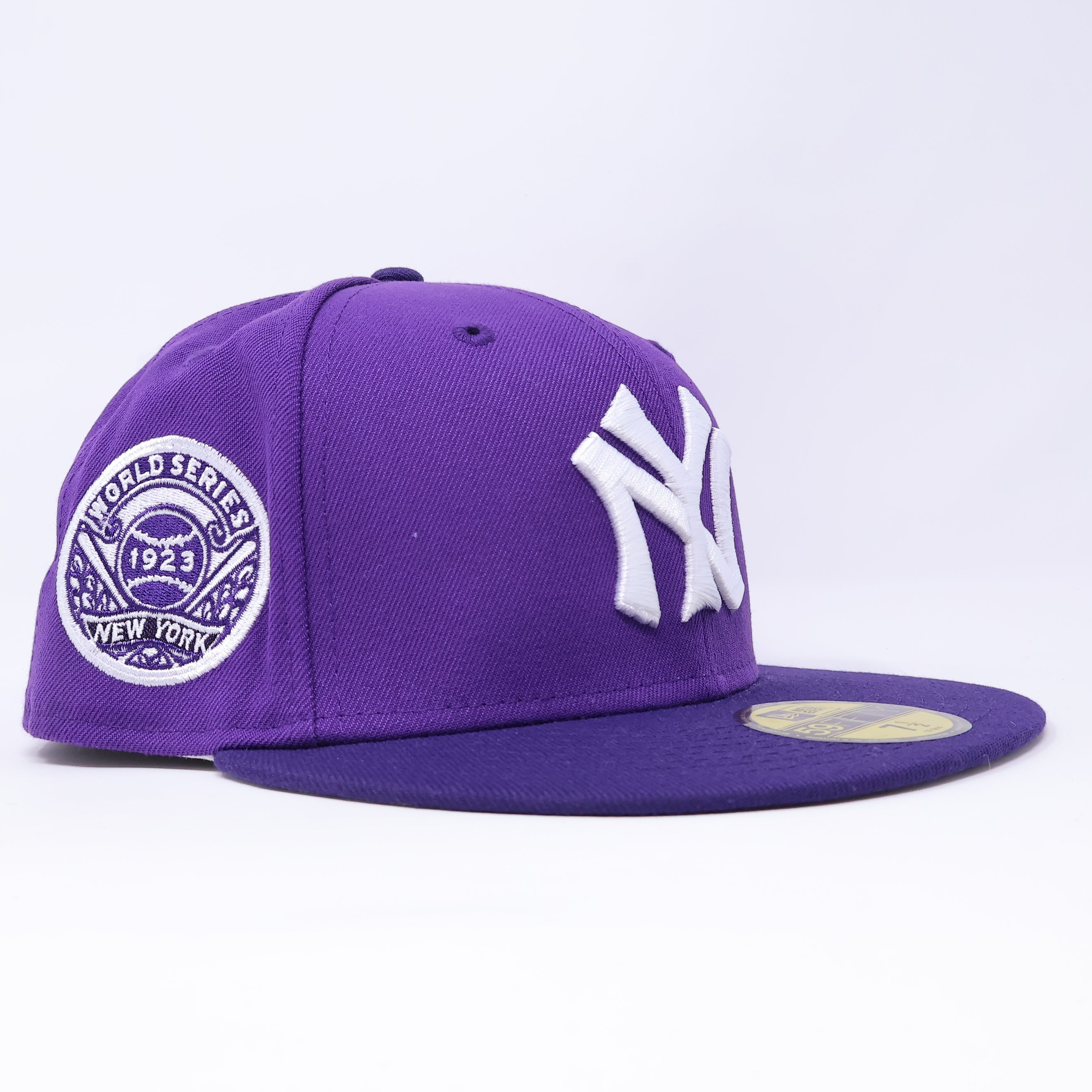 NWT 1/2 Purple New York Yankees 1923 World Series 59FIFTY New Era Fitted Hat Cap
