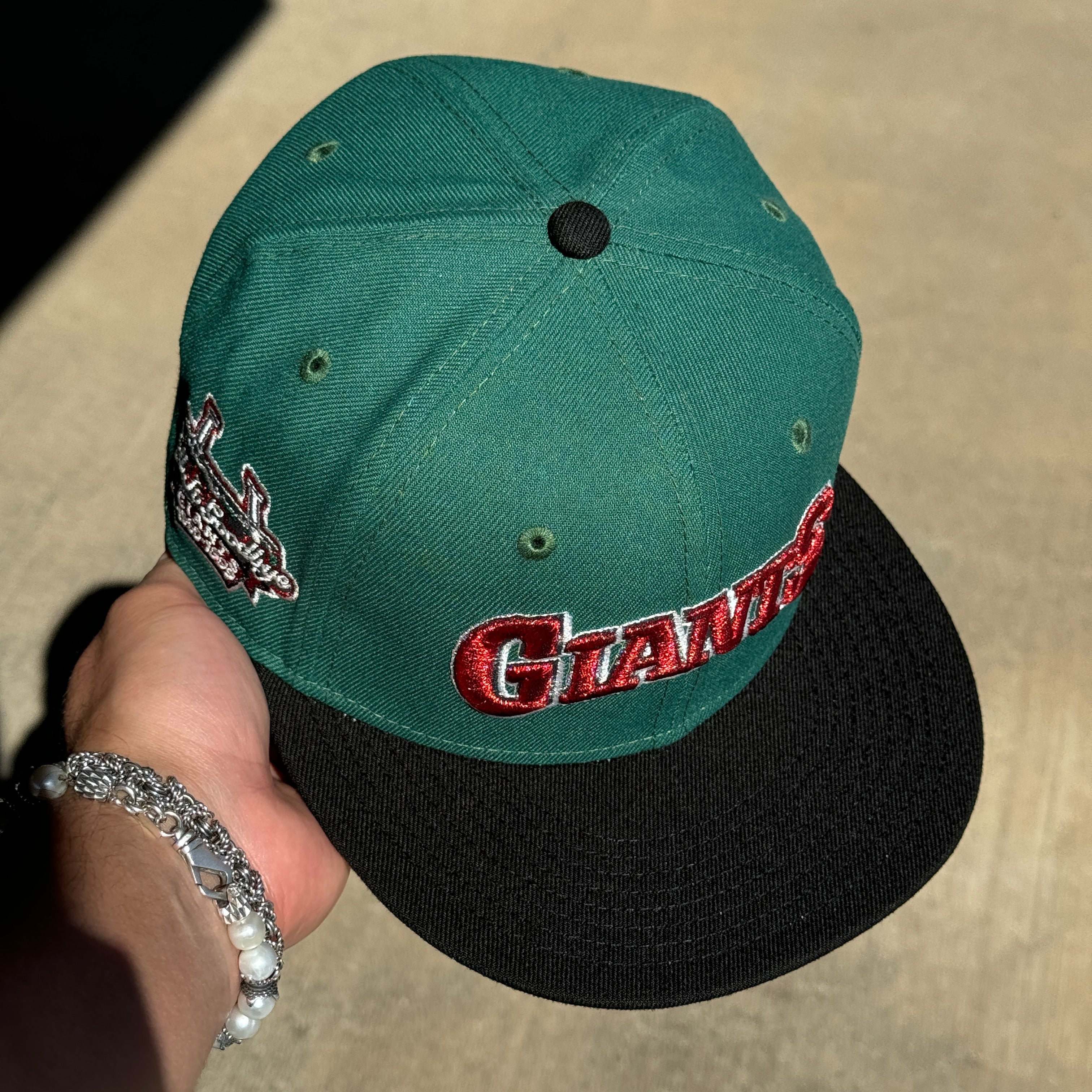 USED 1/8 Green San Francisco Giants Tell It Goodbye 59fifty New Era Fitted Hat Cap