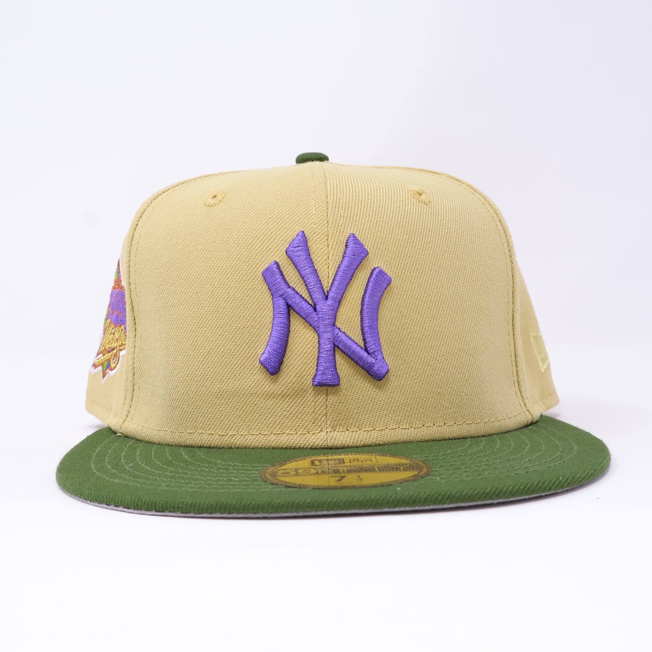 NWT 1/2 Tan New York Yankees 1999 World Series 59FIFTY New Era Fitted Hat Cap