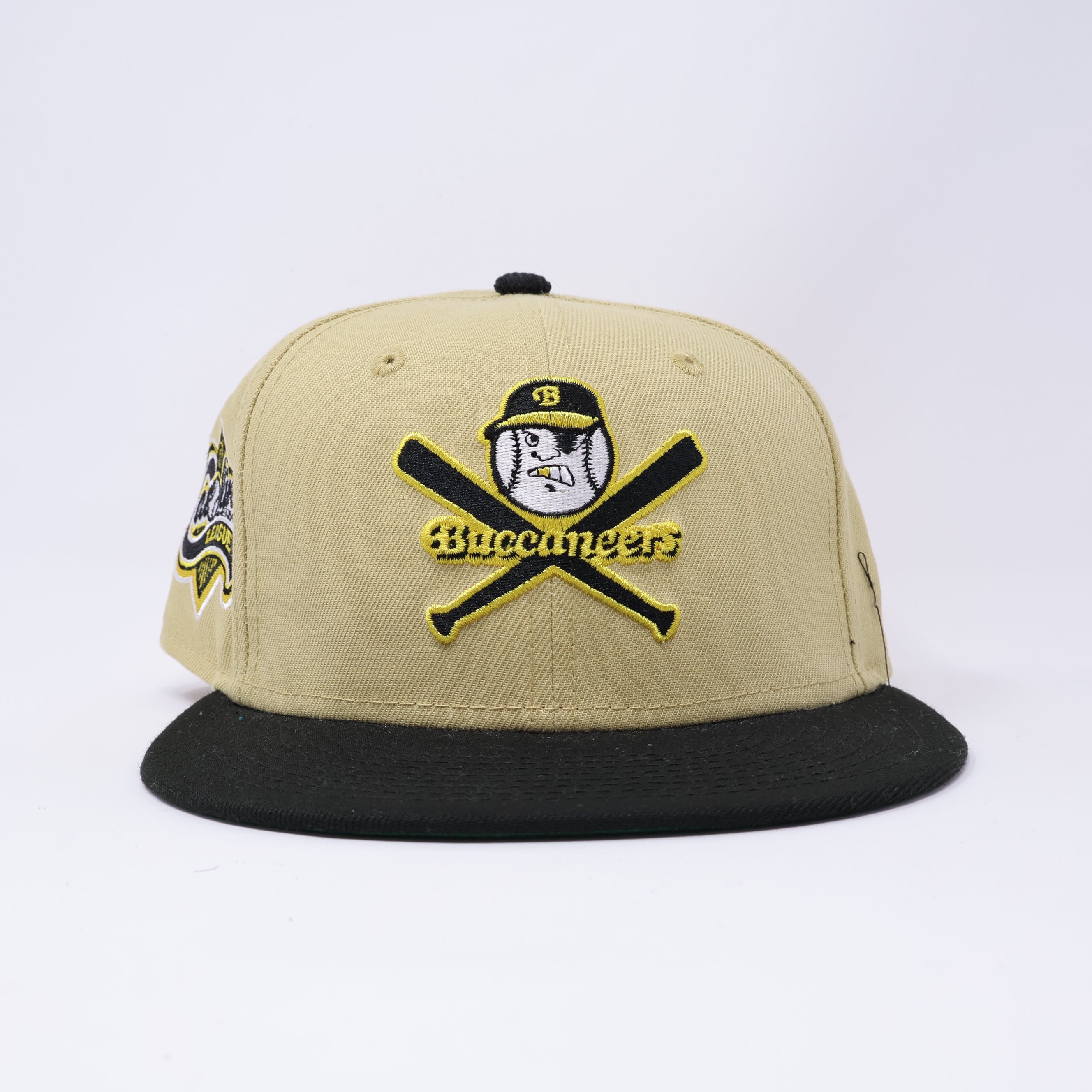 USED 1/8 Khaki Carolina Buccaneers Minor League 59fifty New Era Fitted Hat Cap