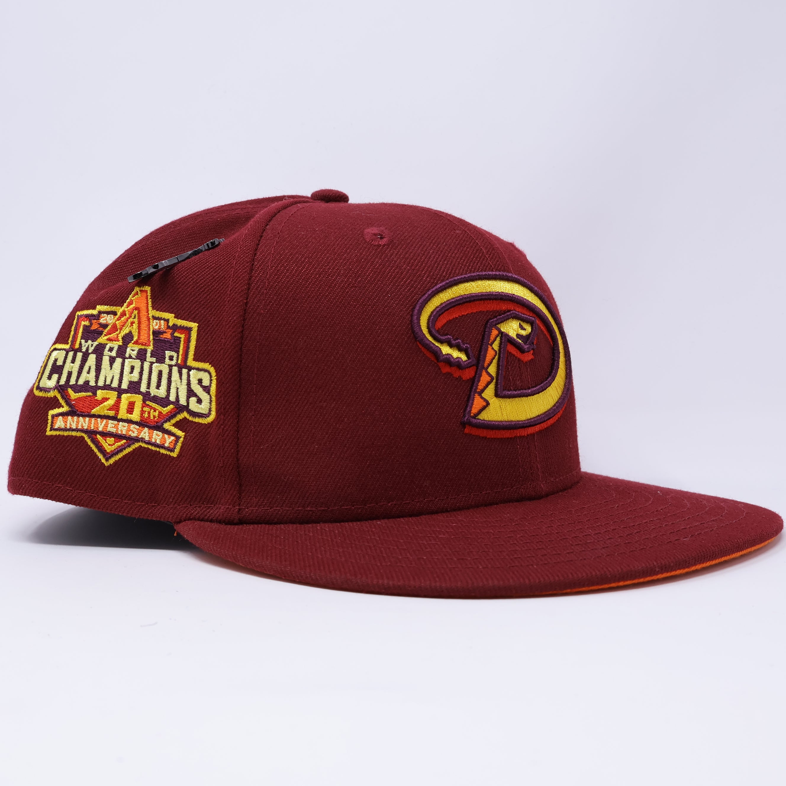 USED 3/4 Maroon Arizona Diamondbacks 20th Anniversary 59fifty New Era Fitted Hat Cap