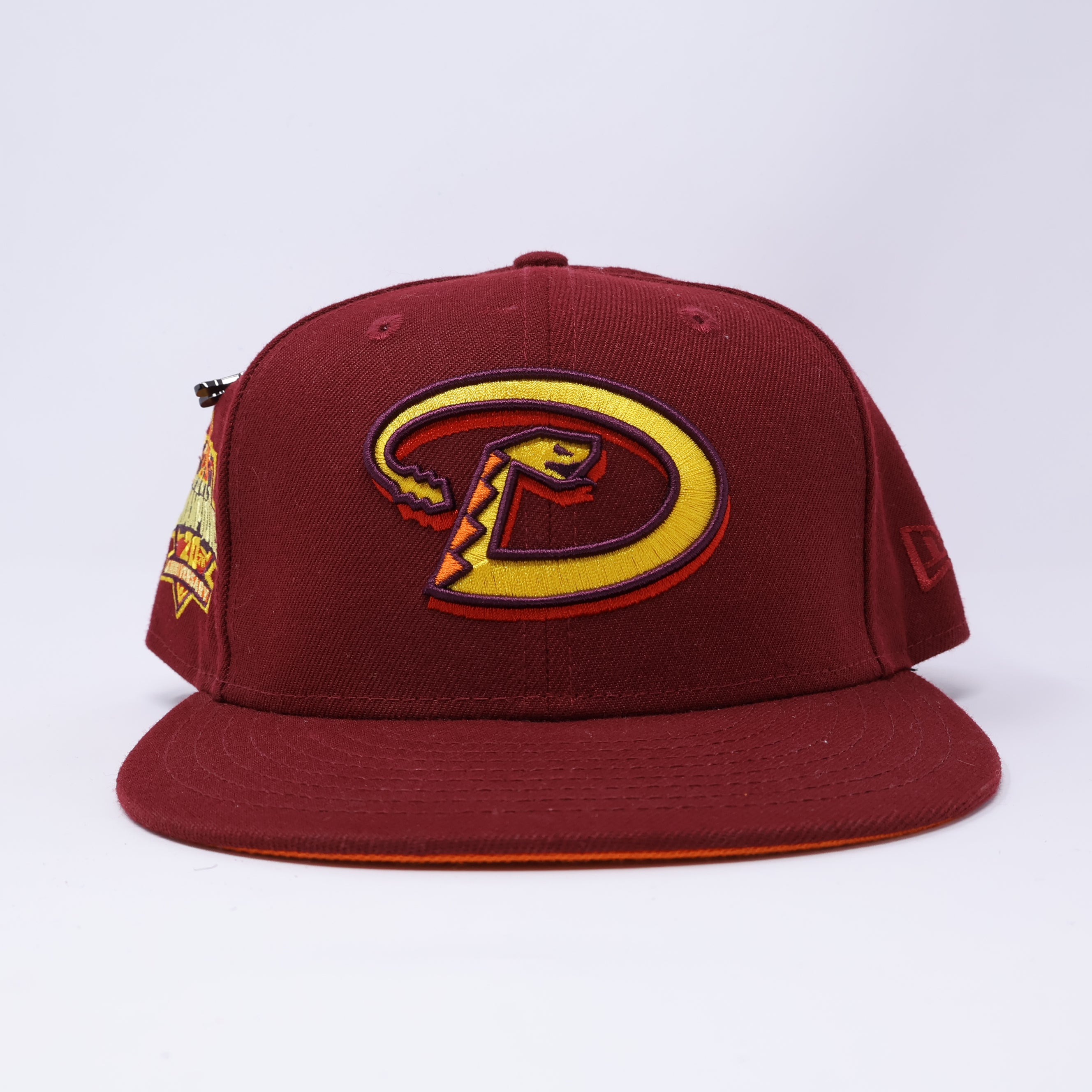 USED 3/4 Maroon Arizona Diamondbacks 20th Anniversary 59fifty New Era Fitted Hat Cap