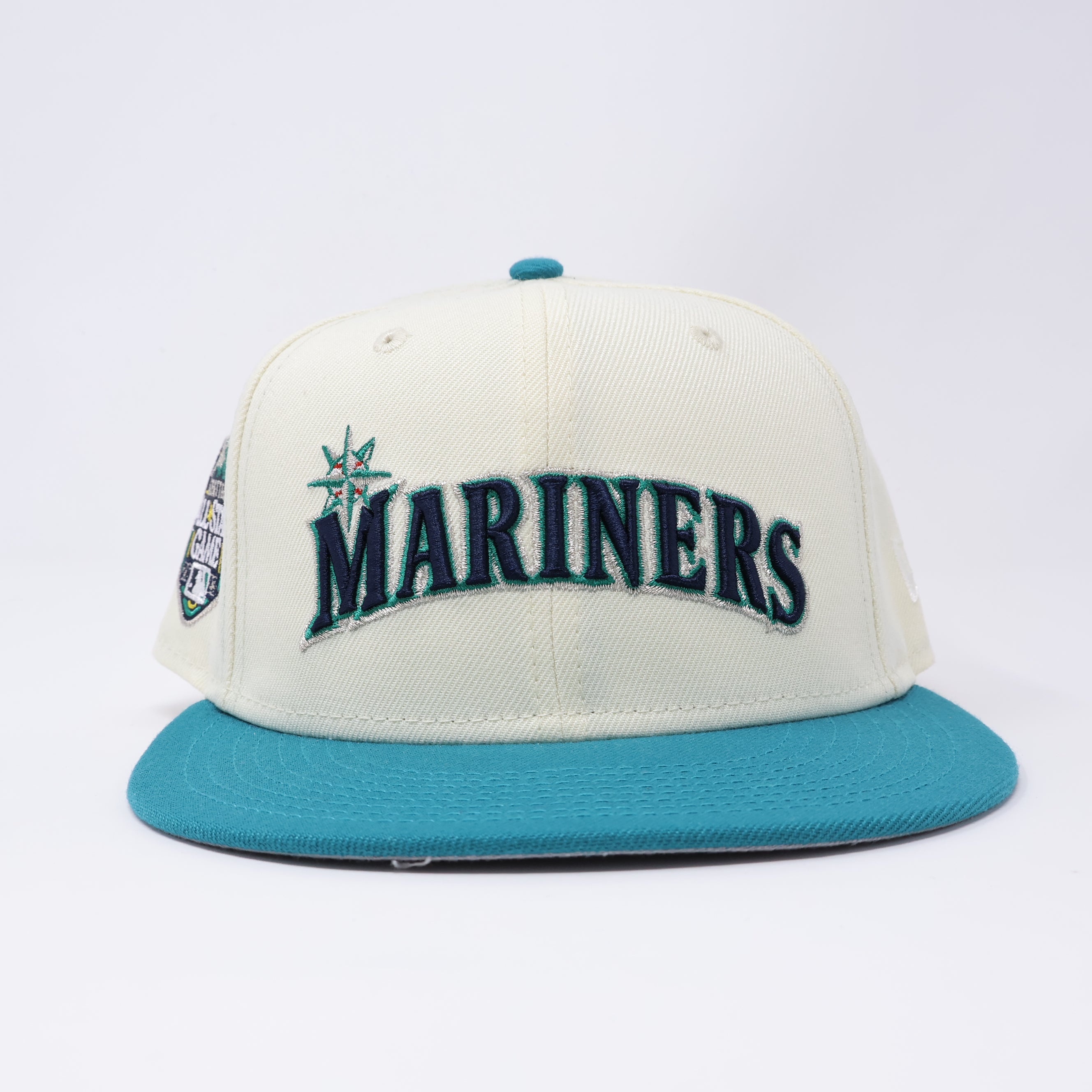 USED 1/8 Chrome Seattle Mariners 2023 All Star Game 59fifty New Era Fitted Hat Cap