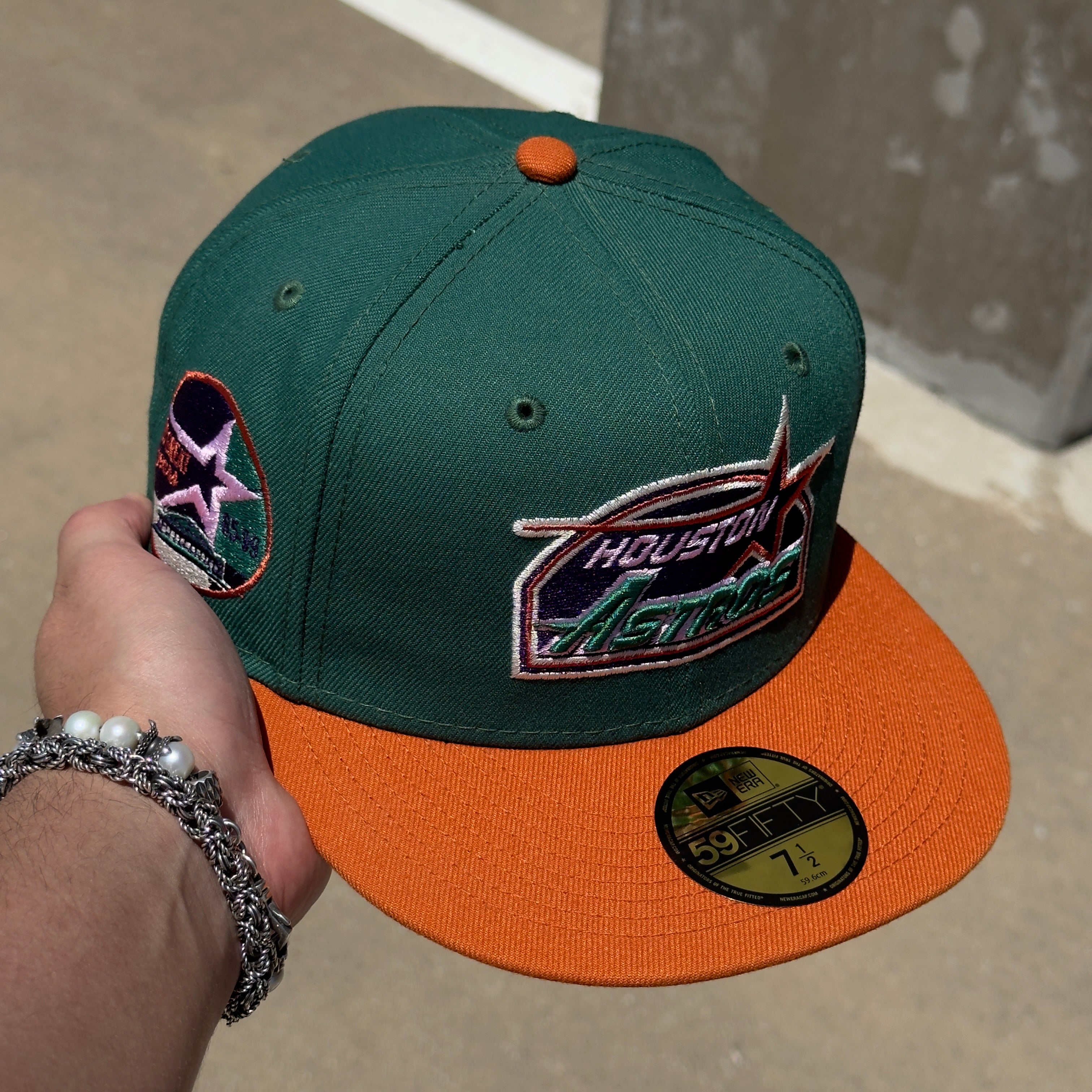 NEW 1/2 Green Houston Astros 35 Great Years Hatclub 59FIFTY New Era Fitted Hat Cap