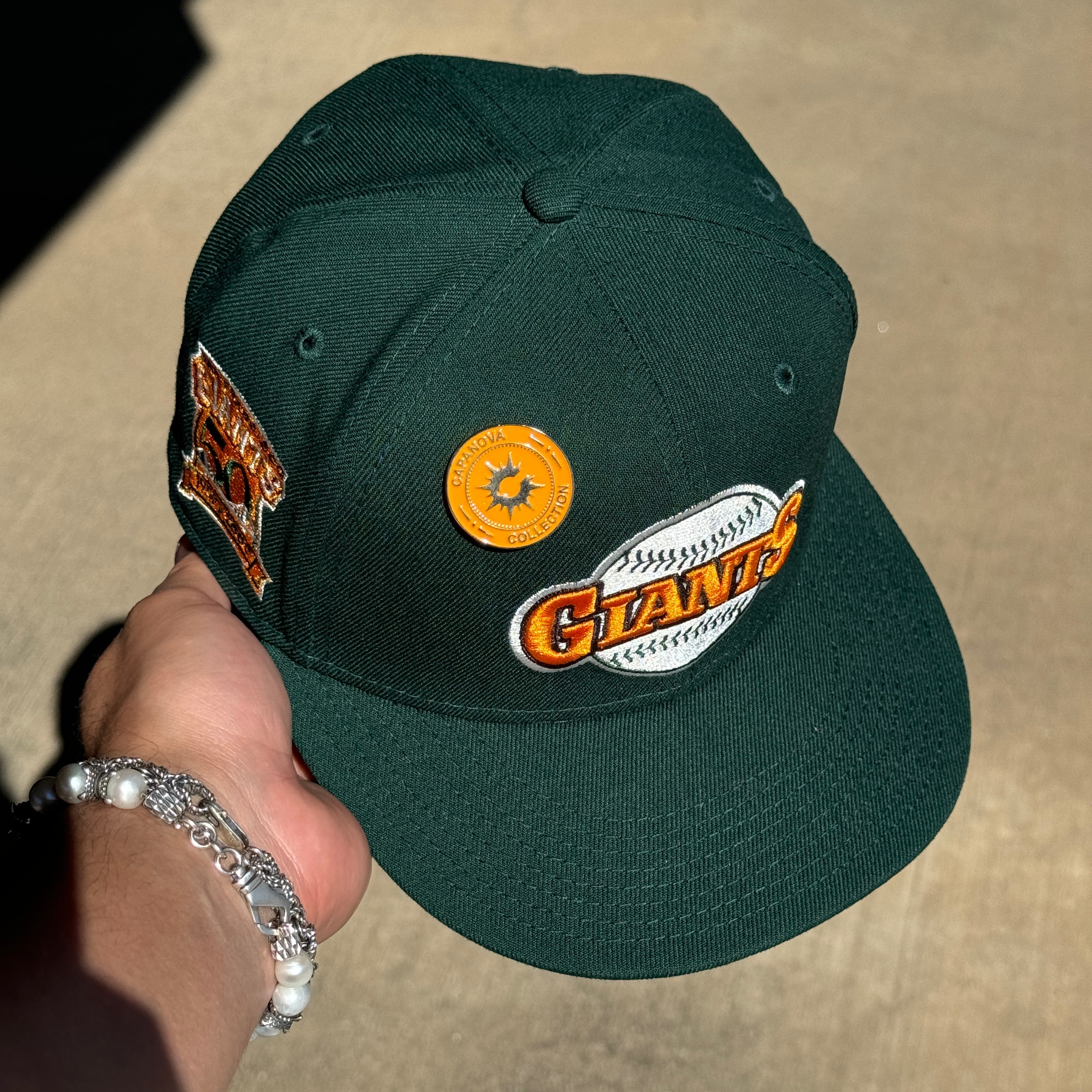 USED 1/8 Green San Francisco Giants 50th Anniversary 59fifty New Era Fitted Hat Cap