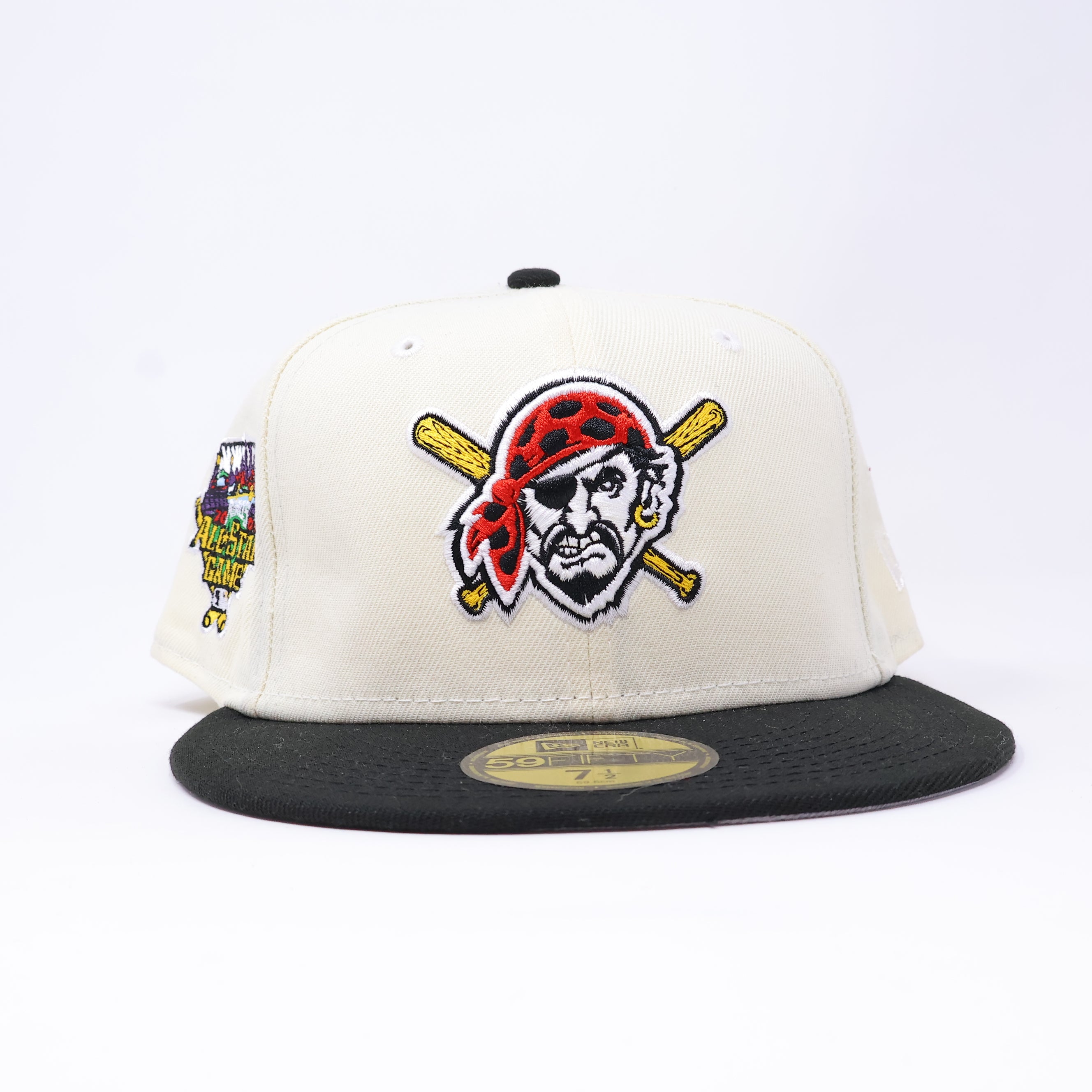 NWT 1/2 Cream Pittsburgh Pirates 2006 All Star Game 59FIFTY New Era Fitted Hat Cap