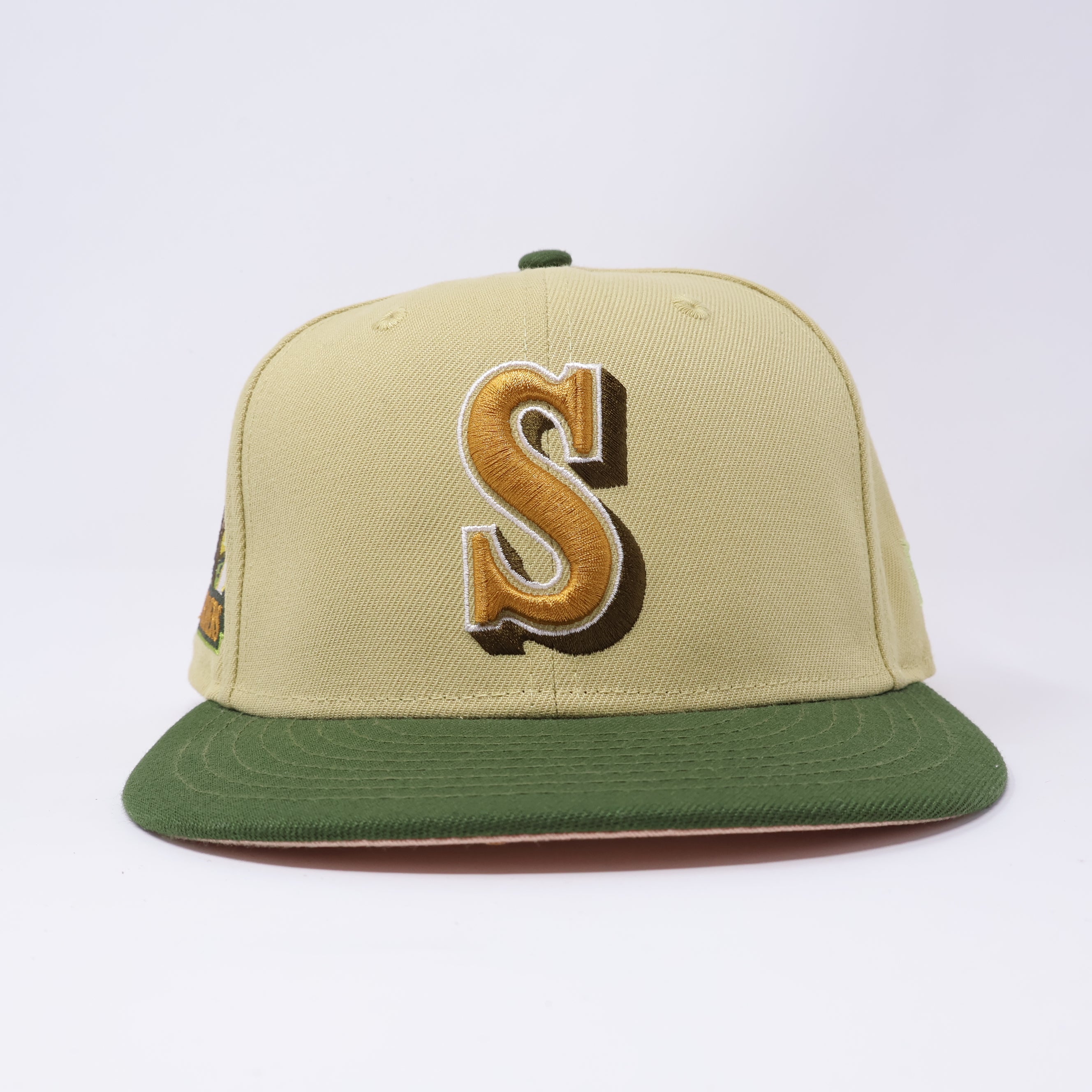USED 1/8 Khaki Seattle Mariners 30th Anniversary 59fifty New Era Fitted Hat Cap