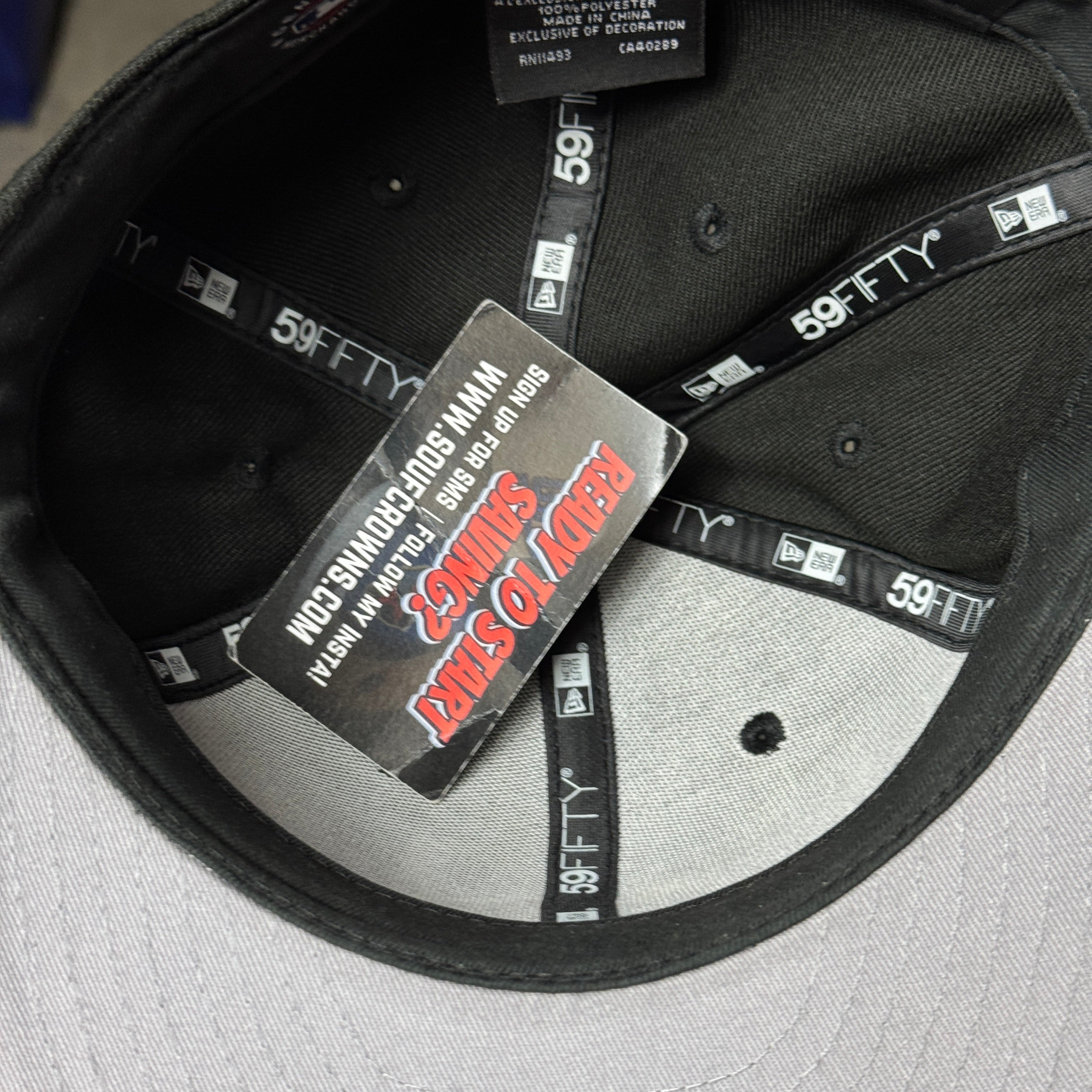 USED 3/8 Black Cincinnati Reds 2003 Inaugural Season 59fifty New Era Fitted Hat Cap