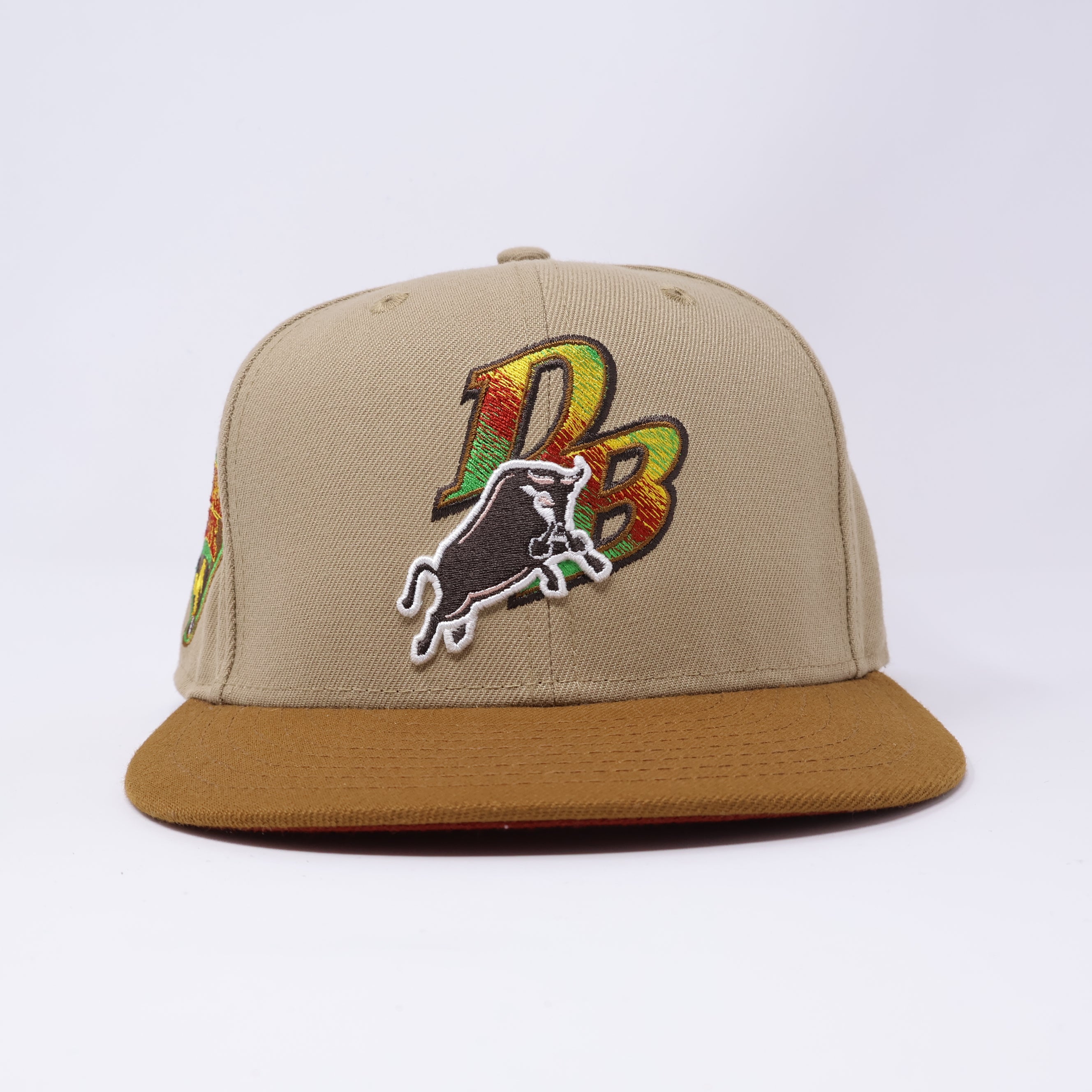 USED 1/8 Khaki Durham Bulls Minor League 59fifty New Era Fitted Hat Cap