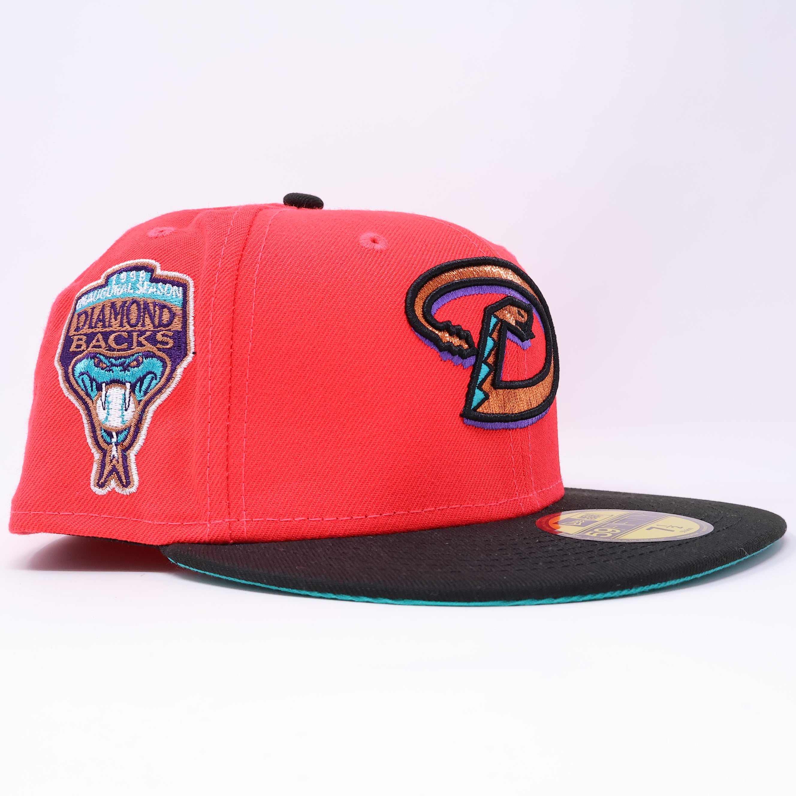 NWT 1/2 Pink Arizona Diamondbacks 1998 Inaugural 59FIFTY New Era Fitted Hat Cap