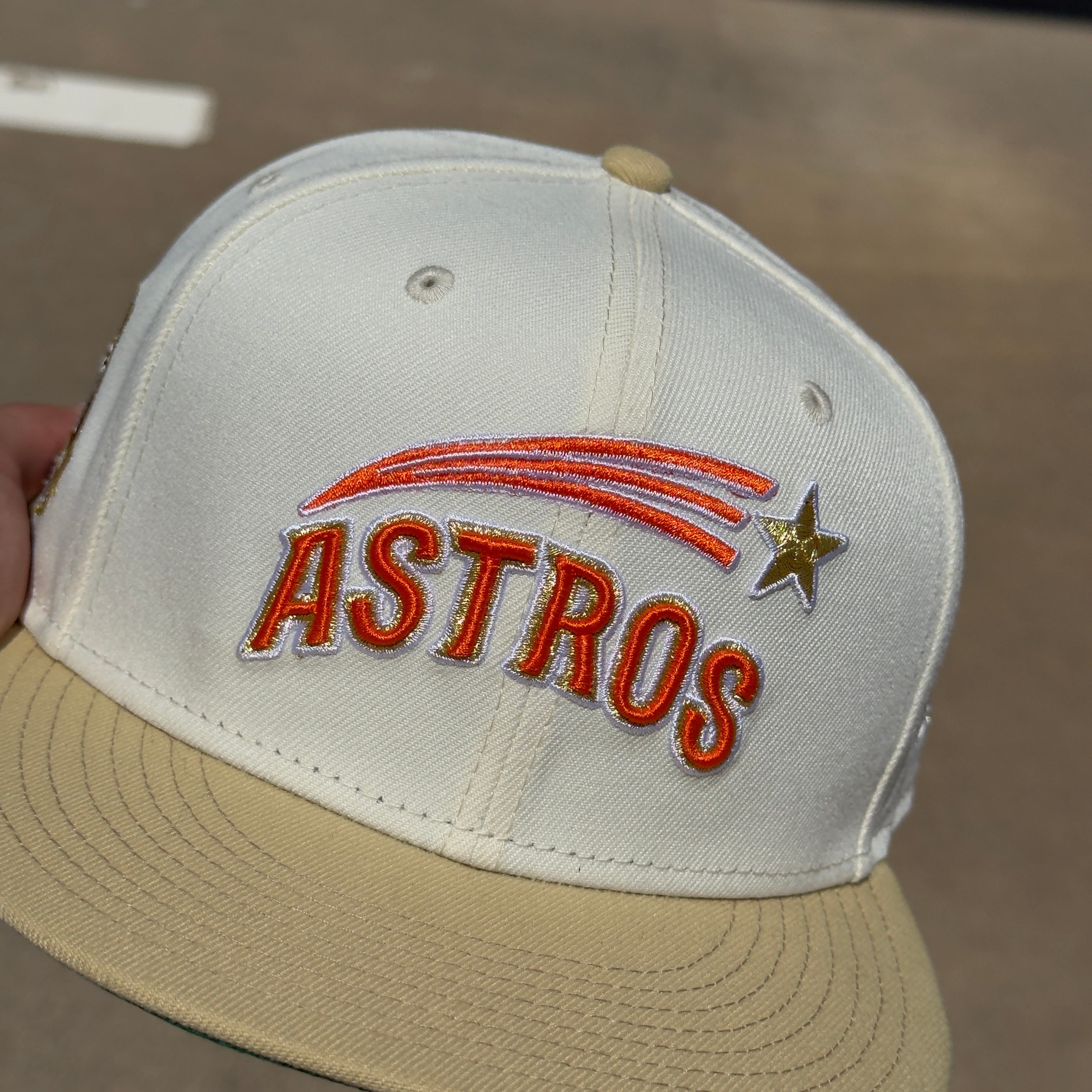 USED 1/2 Chrome White Houston Astros 50th Anniversary 59FIFTY New Era Fitted Hat