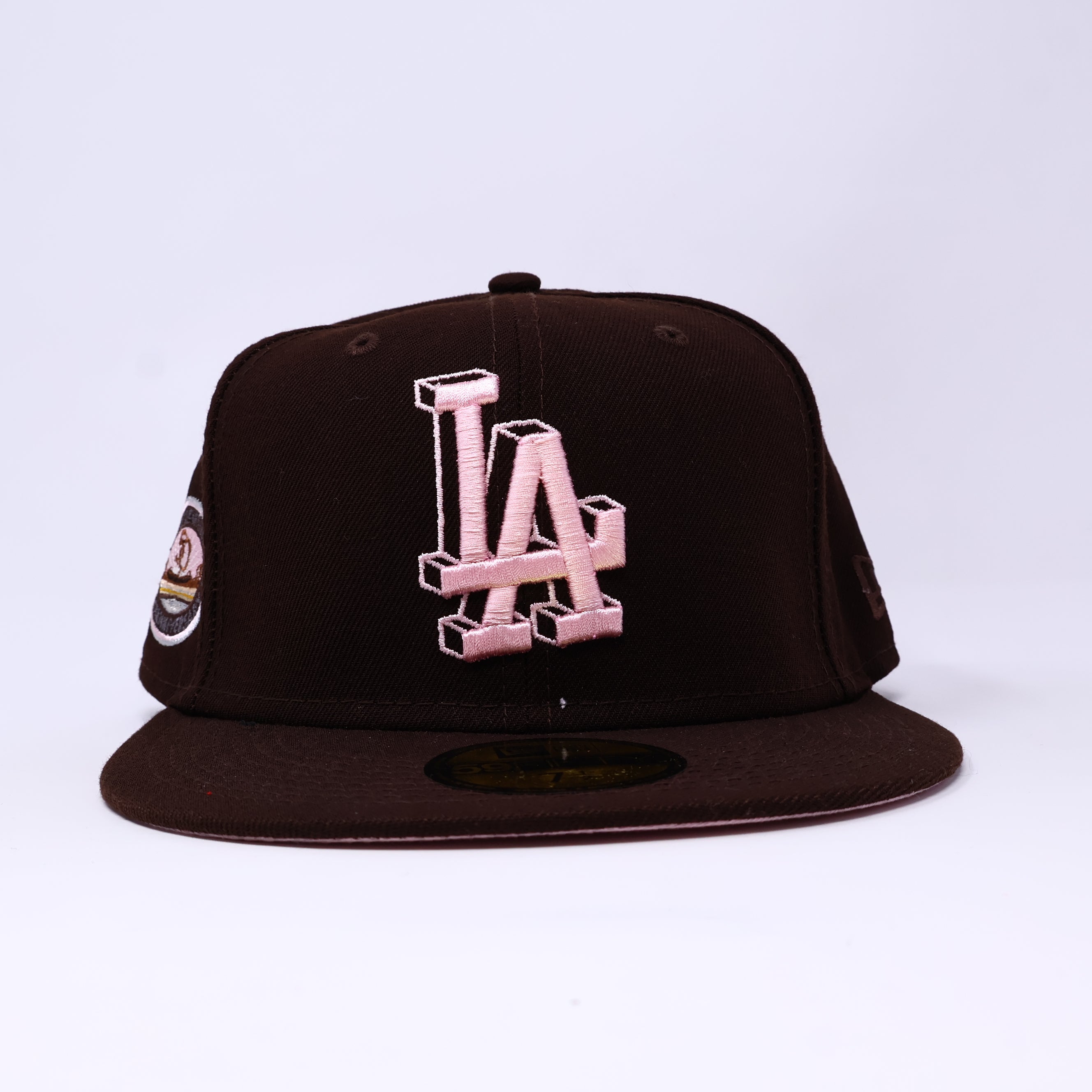NWT 1/2 Brown Los Angeles Dodgers 50th Anniversary 59FIFTY New Era Fitted Hat Cap