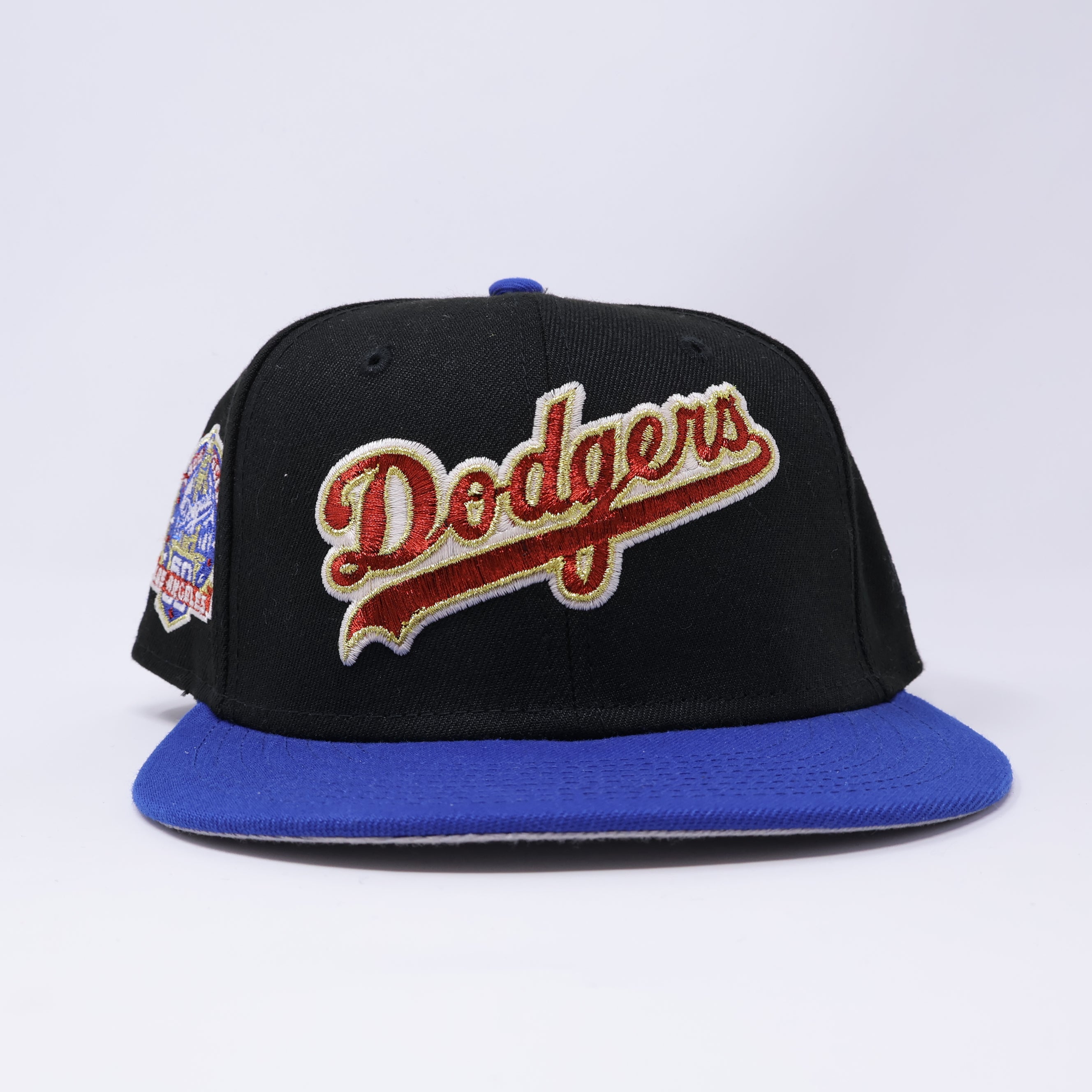 USED 1/8 Black Los Angeles Dodgers 50th Anniversary 59fifty New Era Fitted Hat Cap