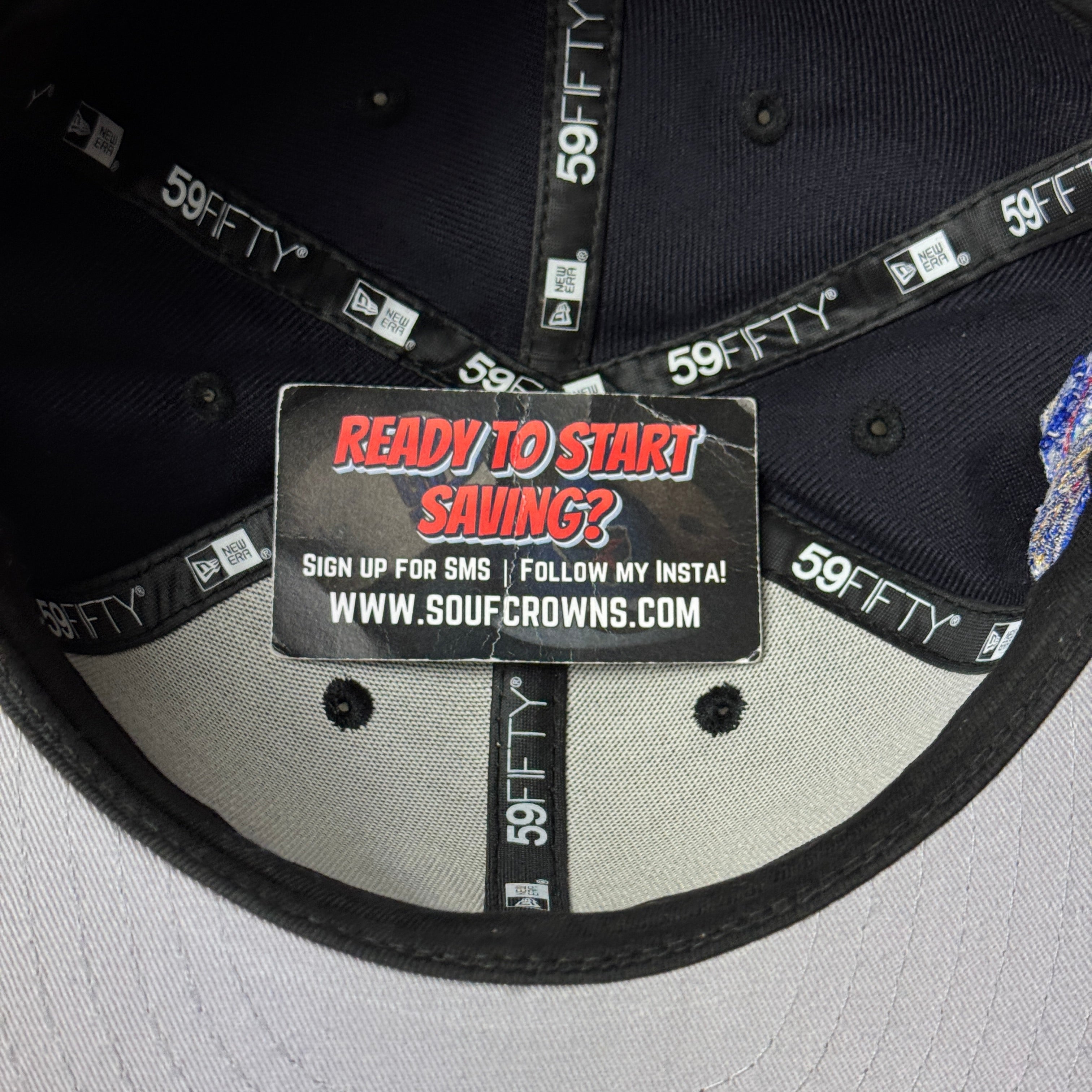 NWT 3/8 Navy Atlanta Braves 1992 World Series 59fifty New Era Fitted Hat Cap
