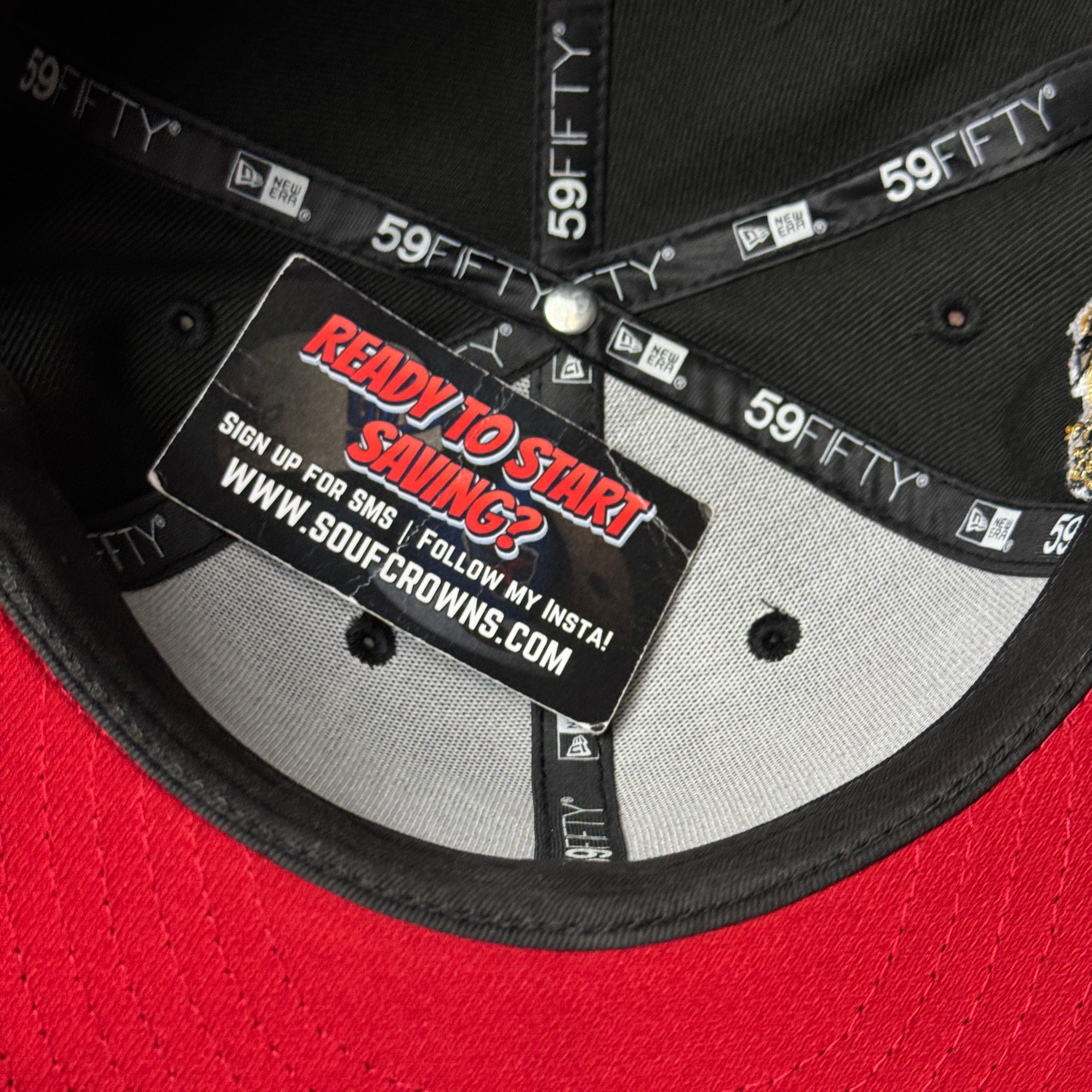 NWT 5/8 Black Atlanta Braves 1995 World Series 59fifty New Era Fitted Hat Cap